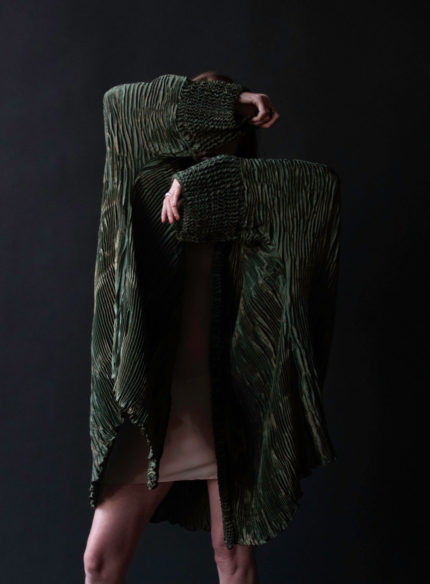 Pleated Green Jacket | Justine Limpus Parish