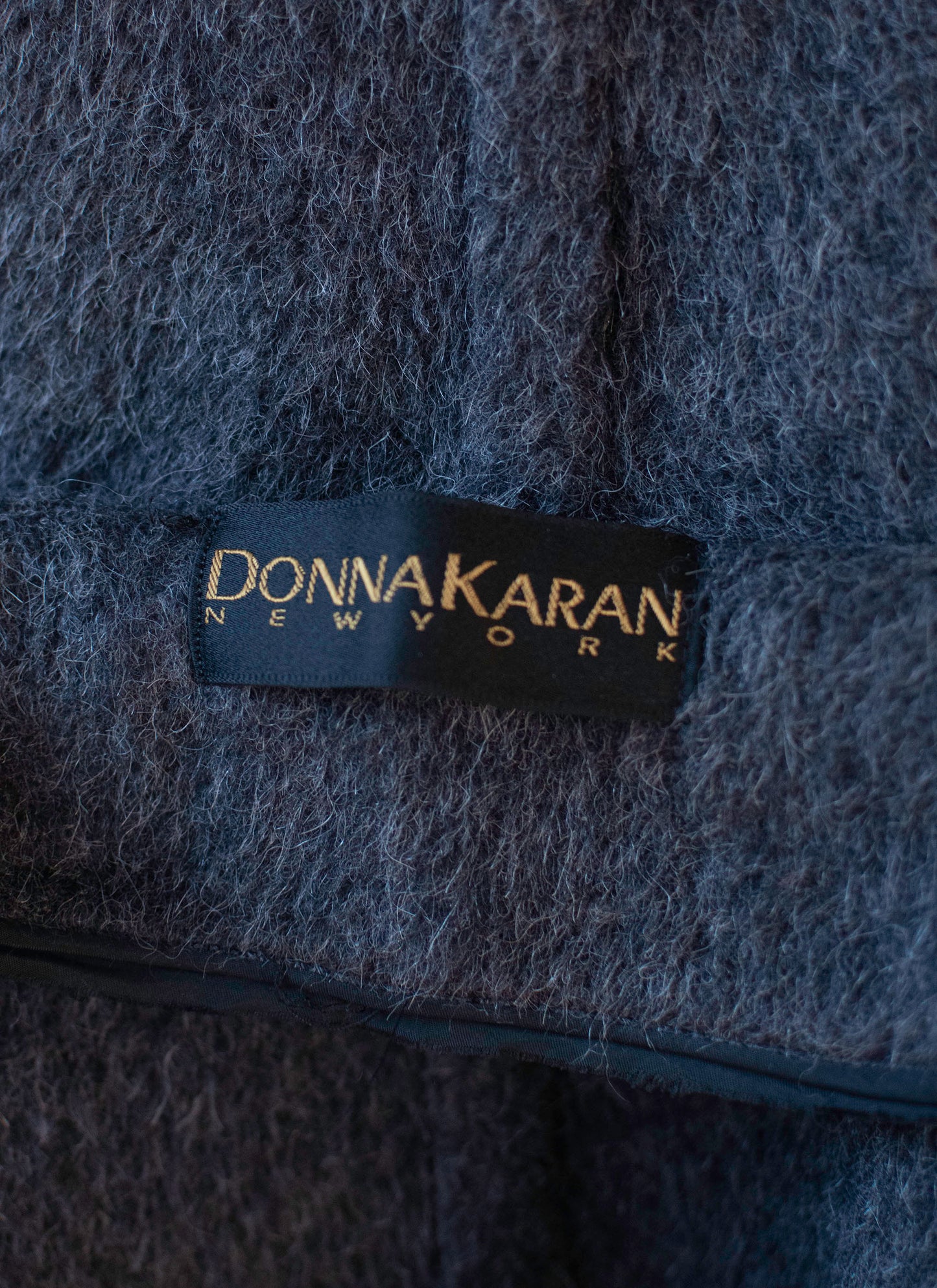 Gray Mohair Coat | Donna Karan