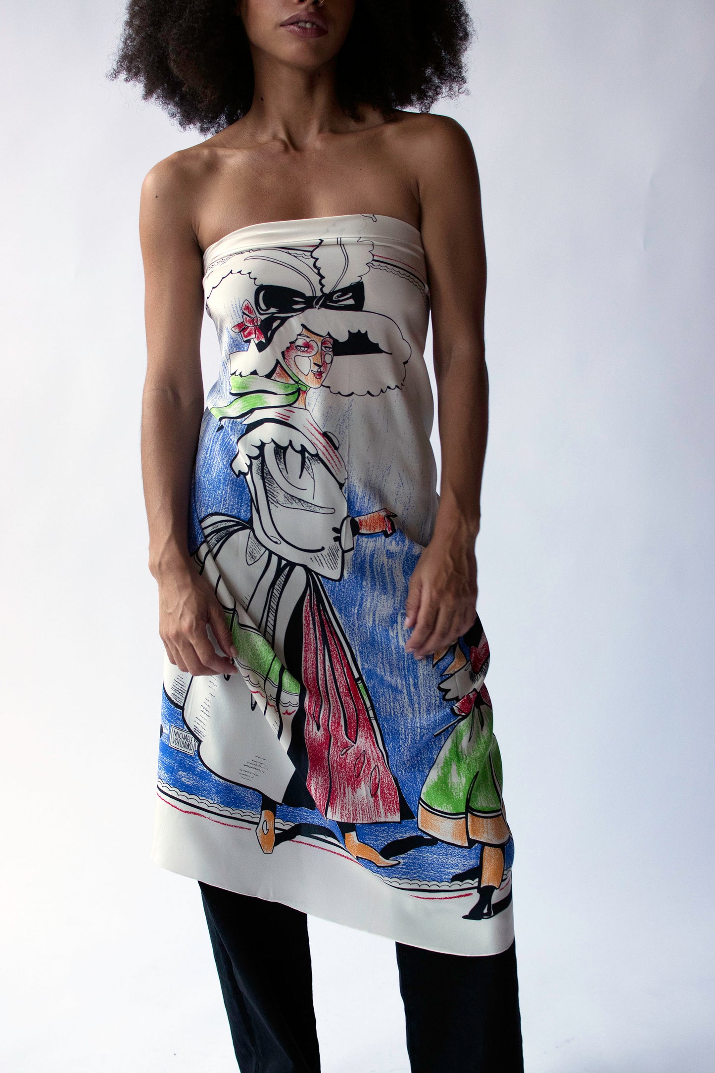 Printed Silk Scarf | Michael Vollbracht 1982