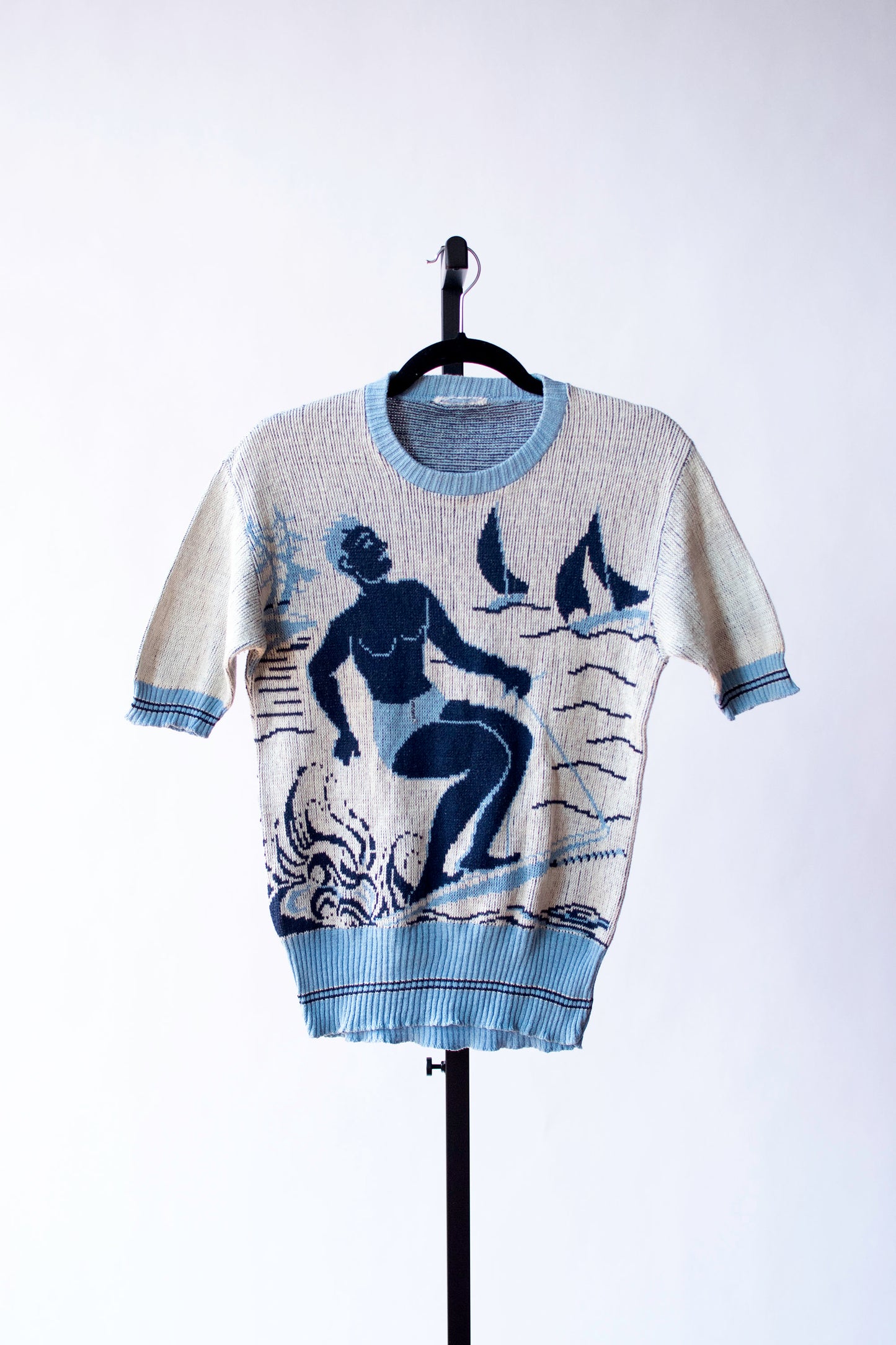 1940s Surfer Novelty Knit Top