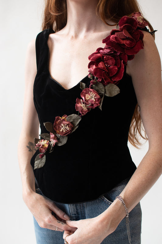 1990s Velvet Corset Top | Bellville Sassoon Lorcan Mullany