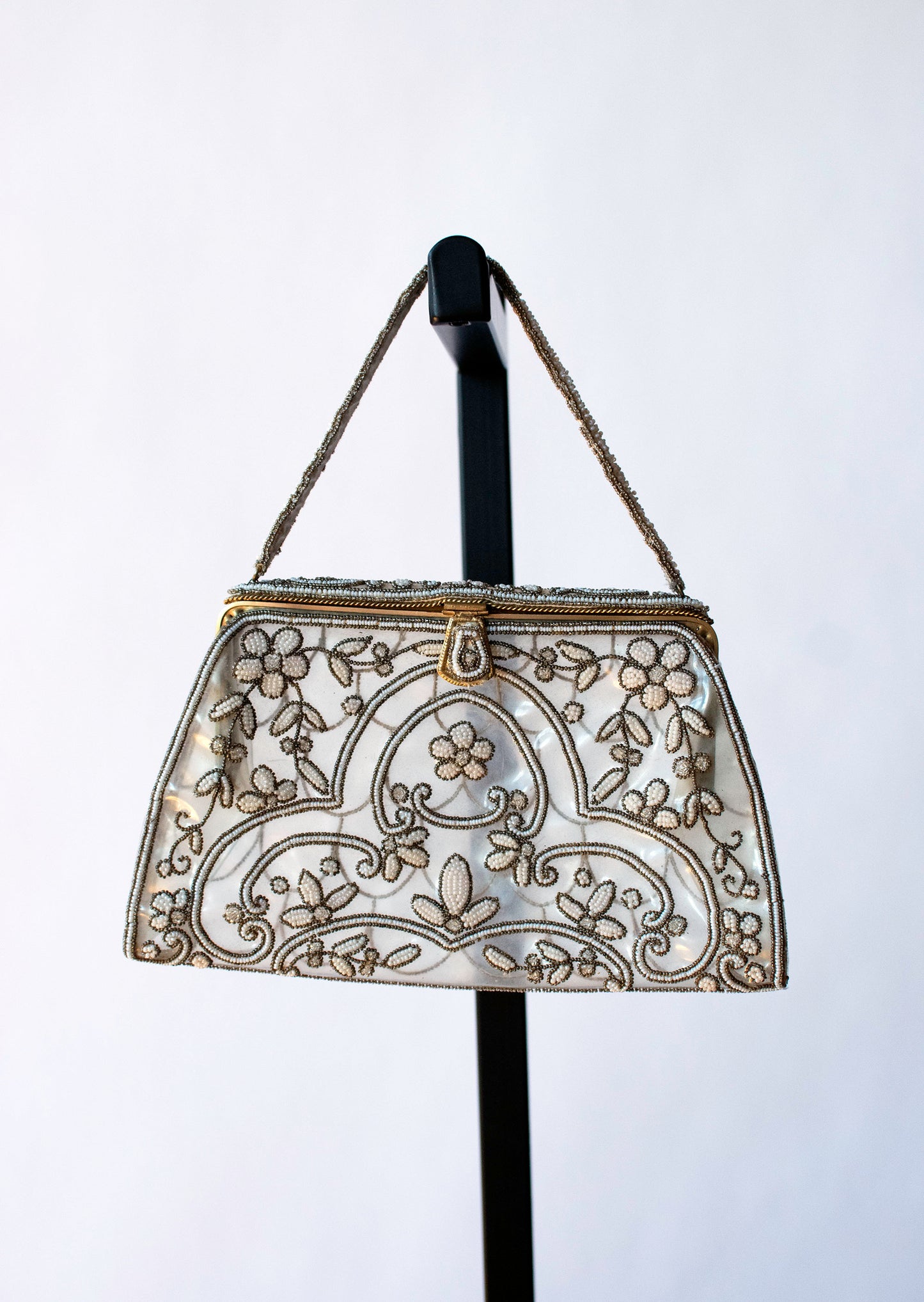 1950s Beaded Plastic Evening Bag