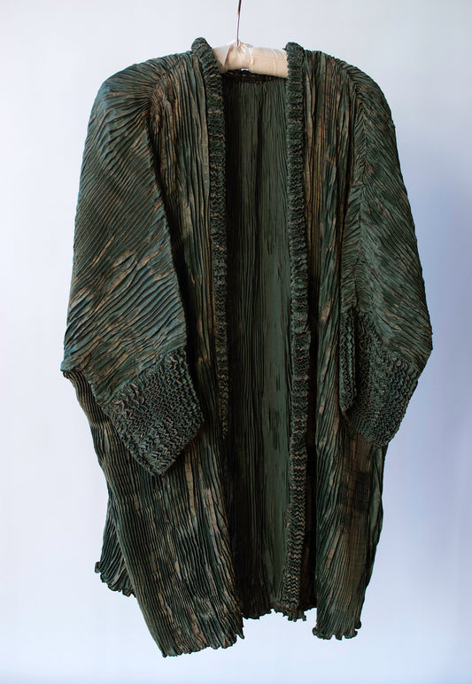 Pleated Green Jacket | Justine Limpus Parish