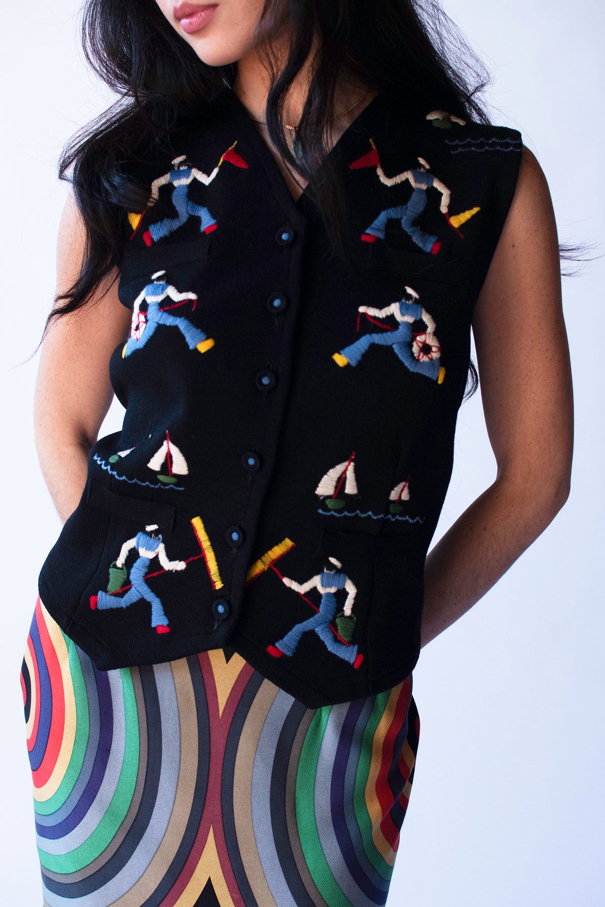 1940s Embroidered Sailor Vest | Balmoral