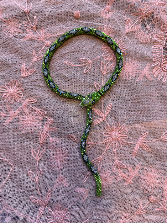 Bead Crochet Snake | Absinthe Diamond