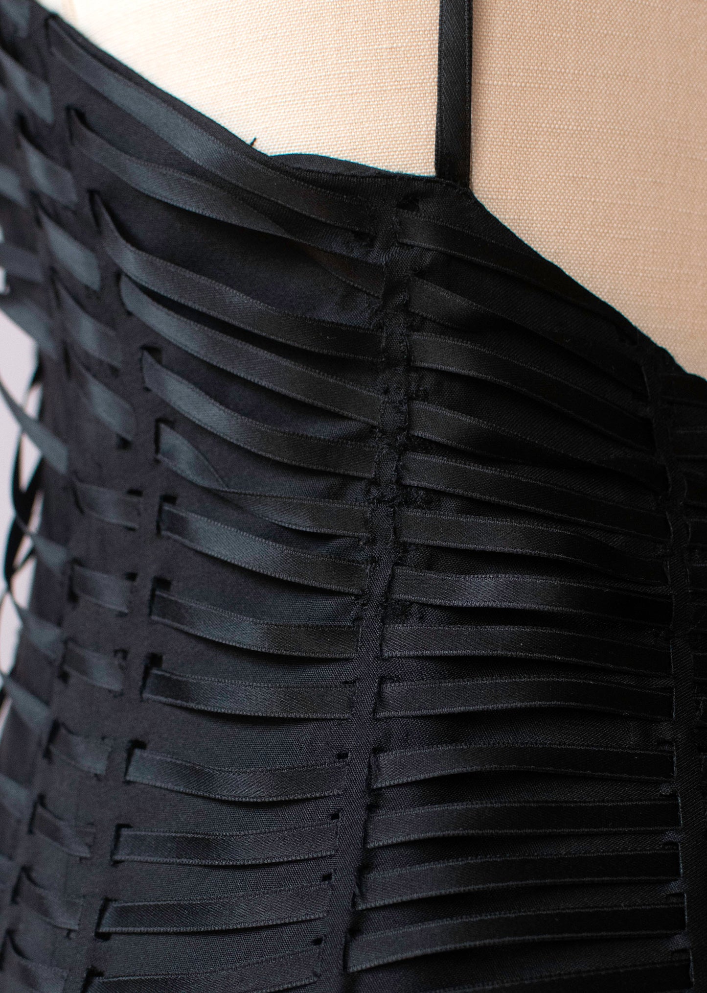 Black Silk Dress w/ Ribbons | Gucci