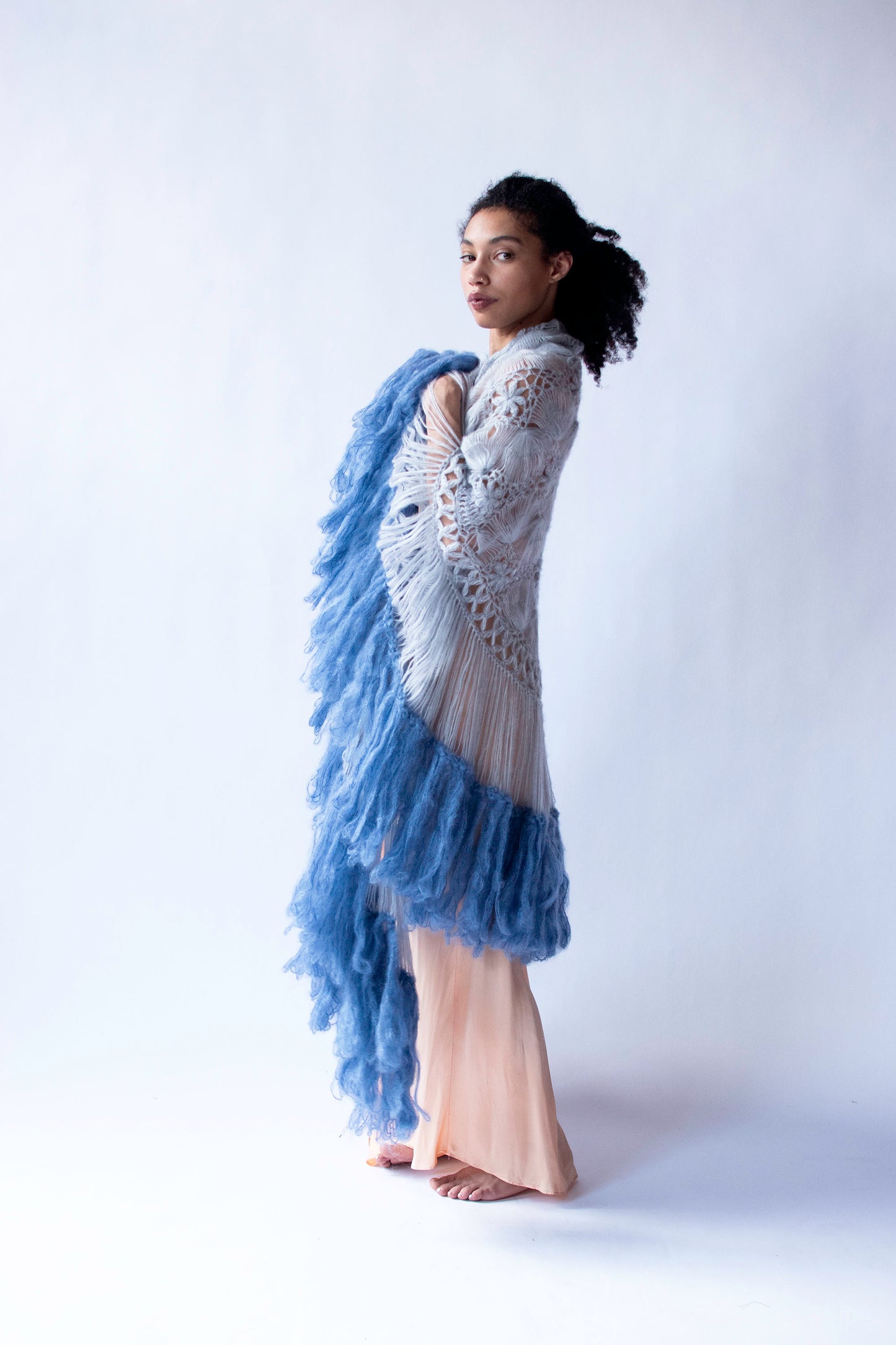 Pale Blue Shawl | Jacque d' Aubres