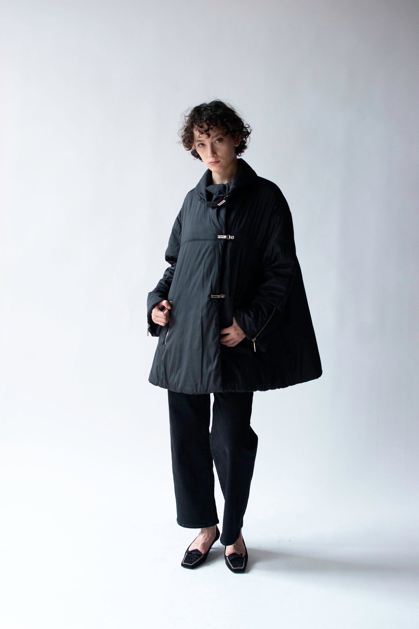A-line Down Coat | Claude Montana