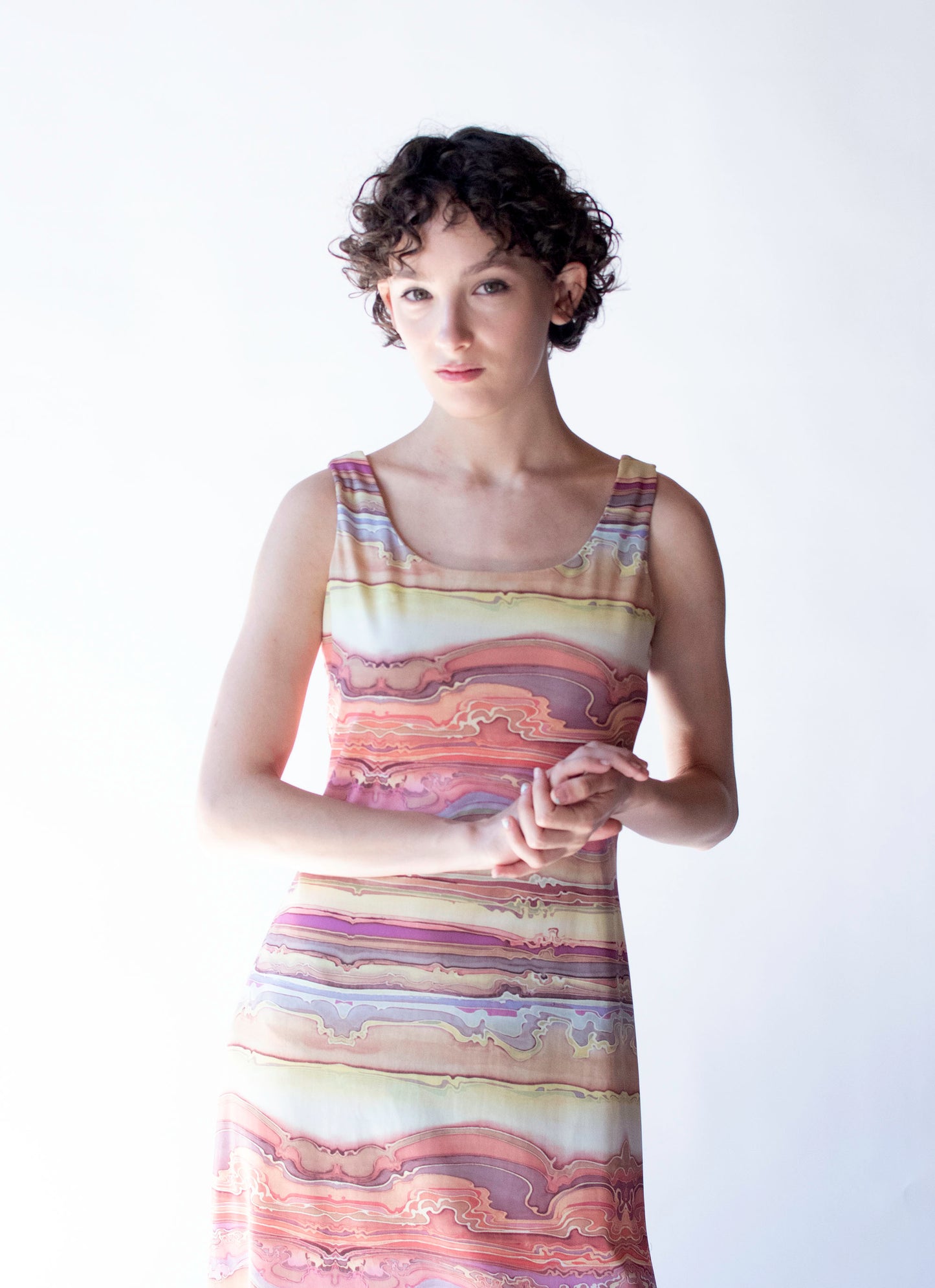 1970s Abstract Print Dress | R & K Originals
