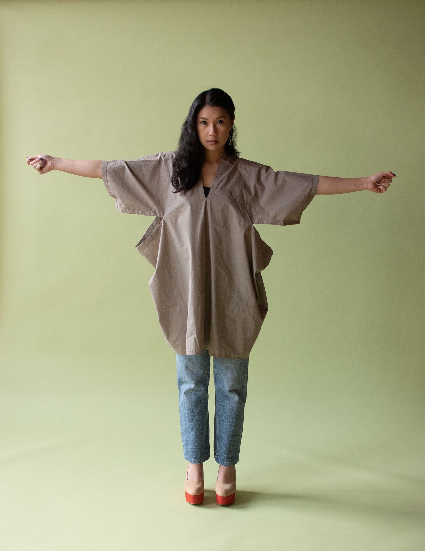 Beige Cut Out Tunic