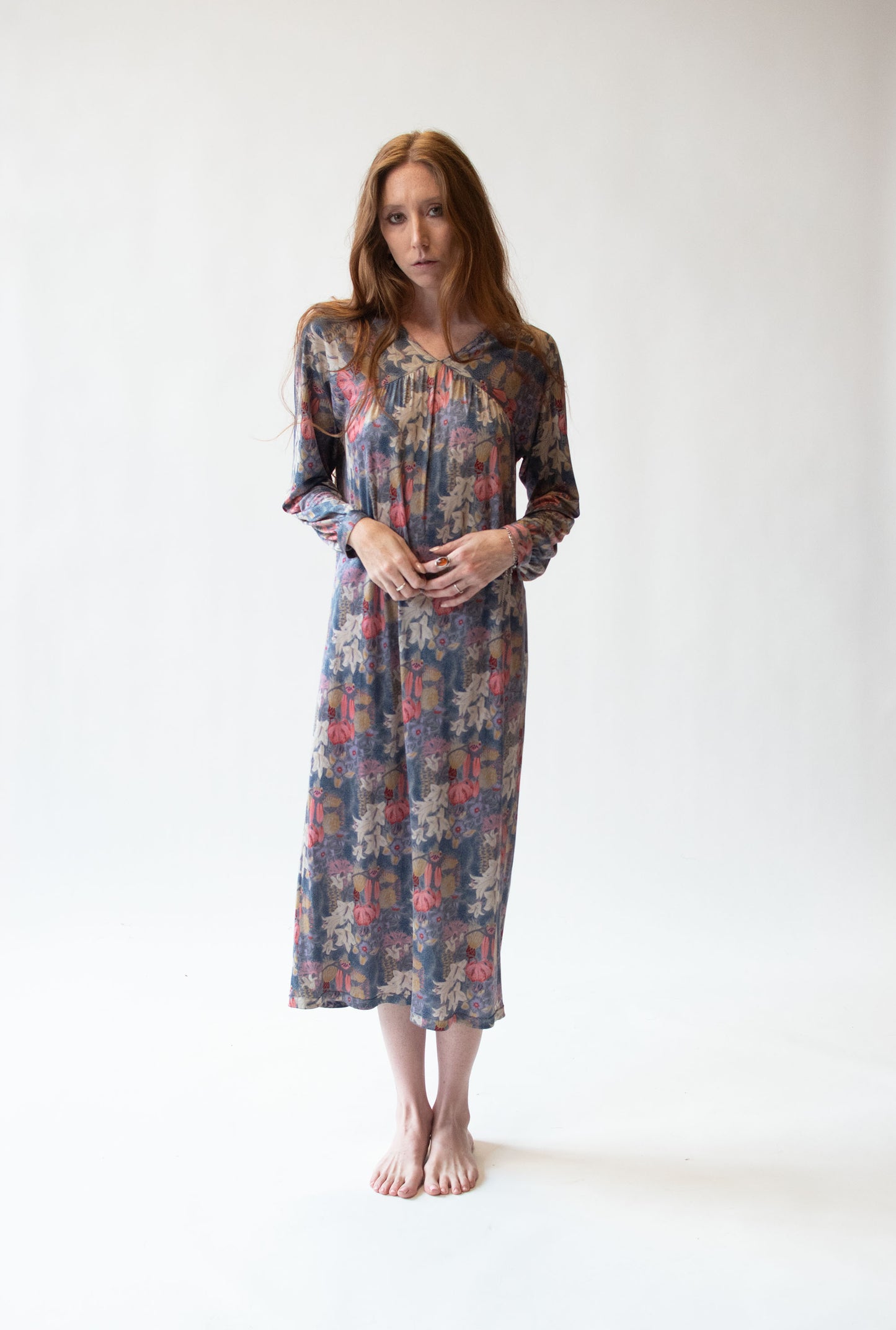 1970s Floral Silk Jersey Dress | Missoni