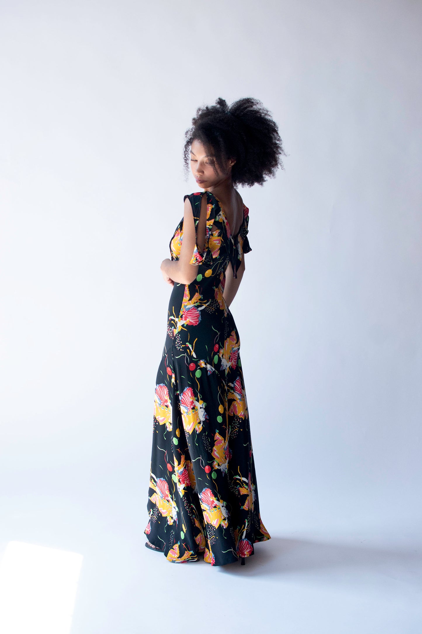 1970s Harlequin Print Dress | Miss Mouse