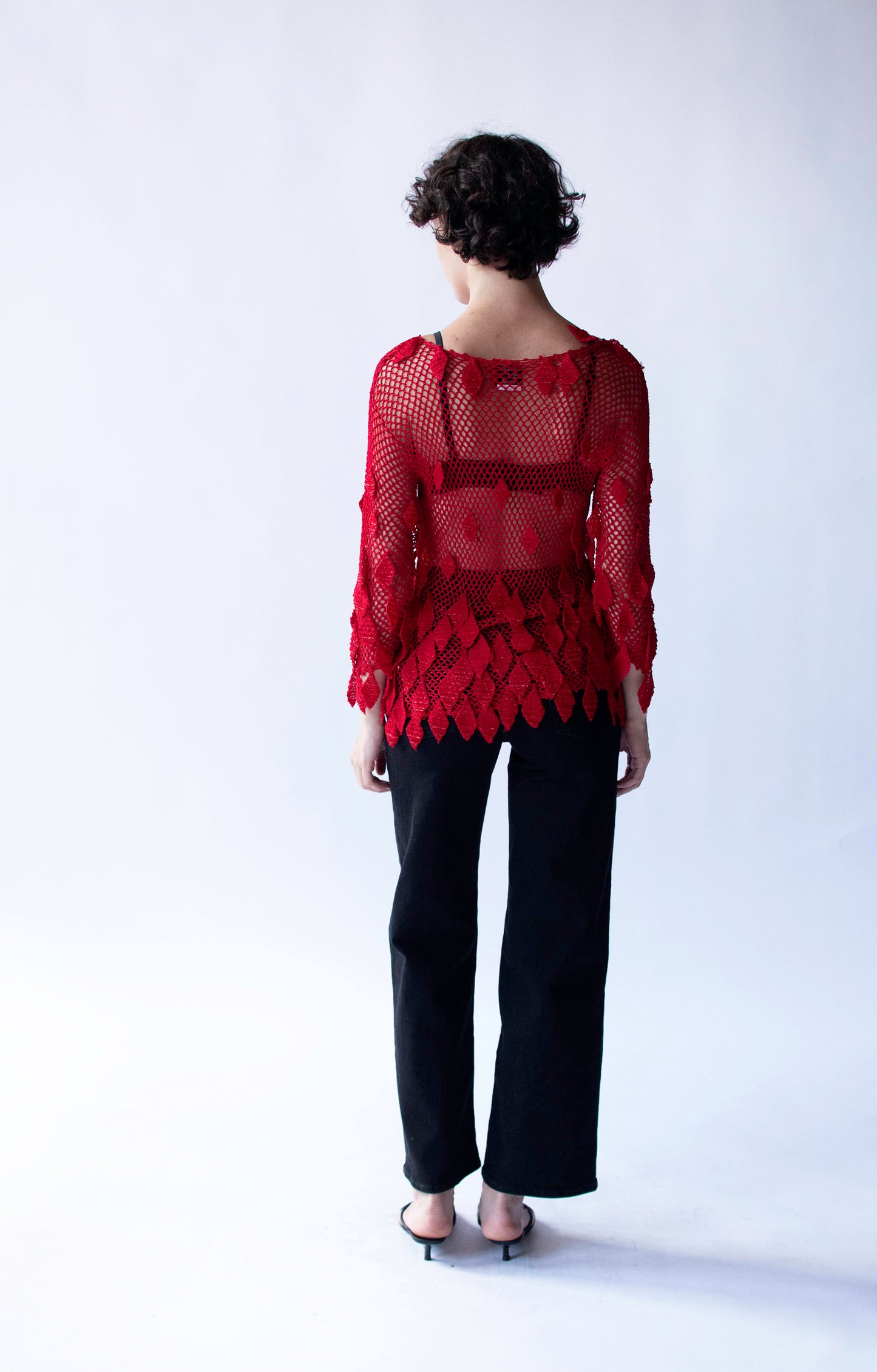 Red Crochet  Leaf Top | Moschino Cheap and Chic