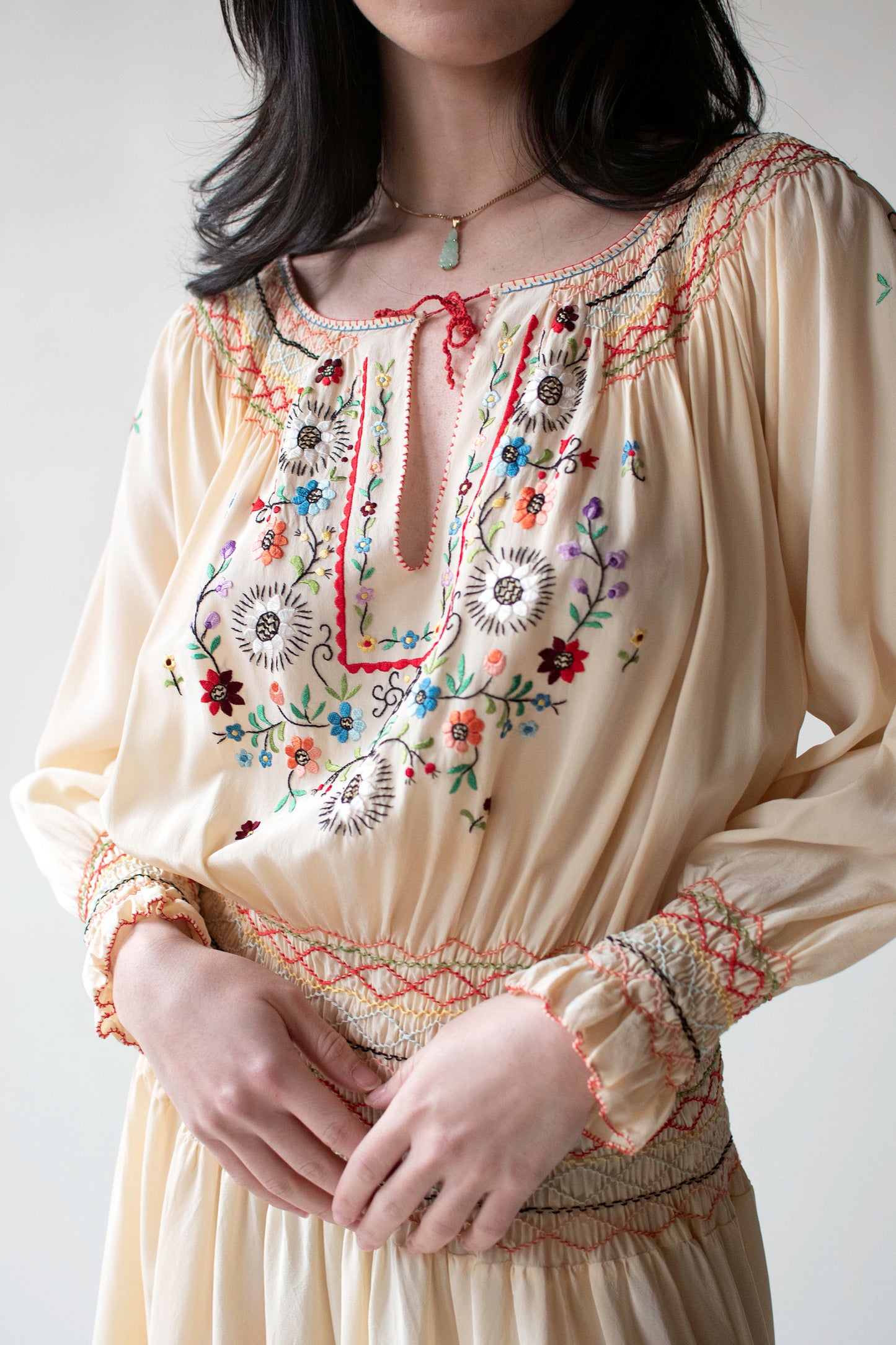 Embroidered Silk Dress | Norma Kamali