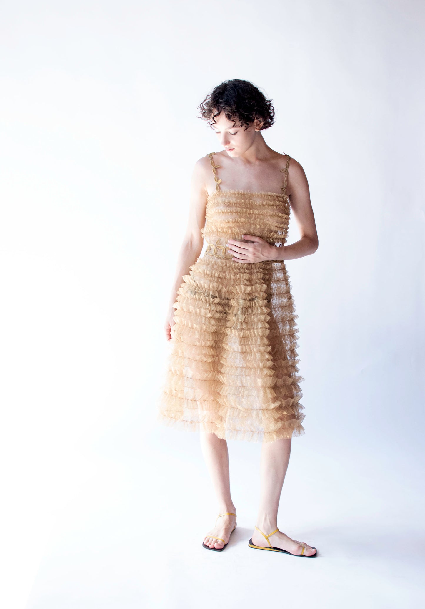 RESERVED Ruffled Tulle Dress | Laura Biagiotti SS 1996