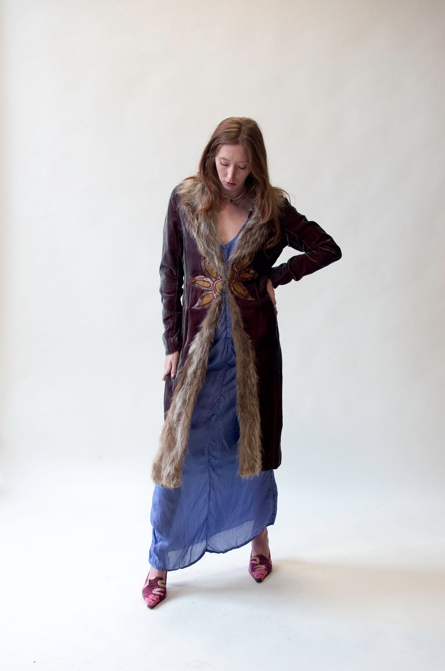 Velvet Coat w/ Fur Trim | Voyage Invest in the Original