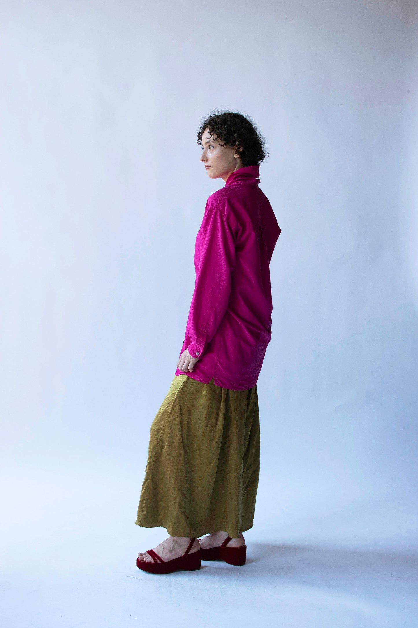 Magenta Button Up | Romeo Gigli