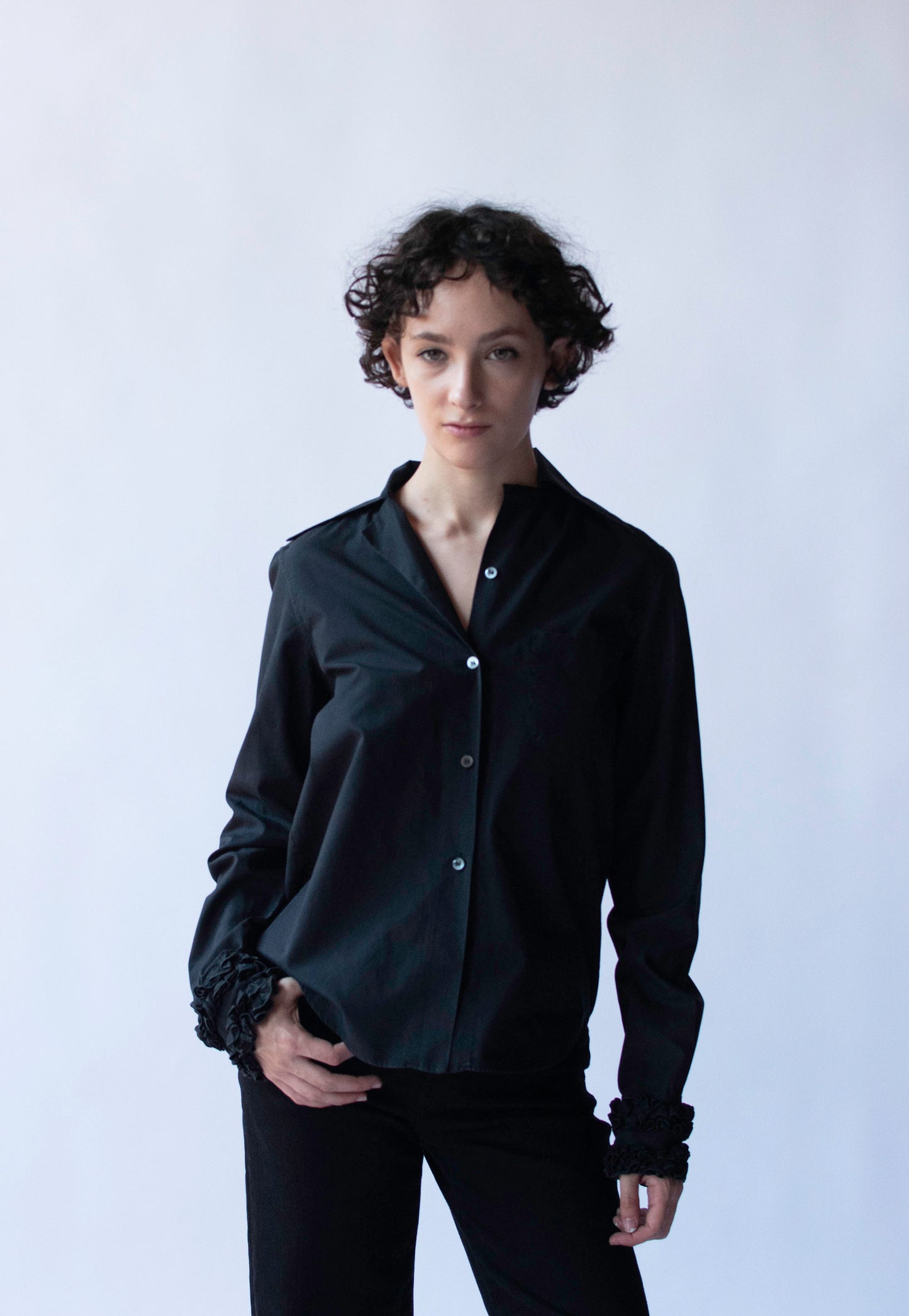 Ruffled Cuff Shirt | Romeo Gigli