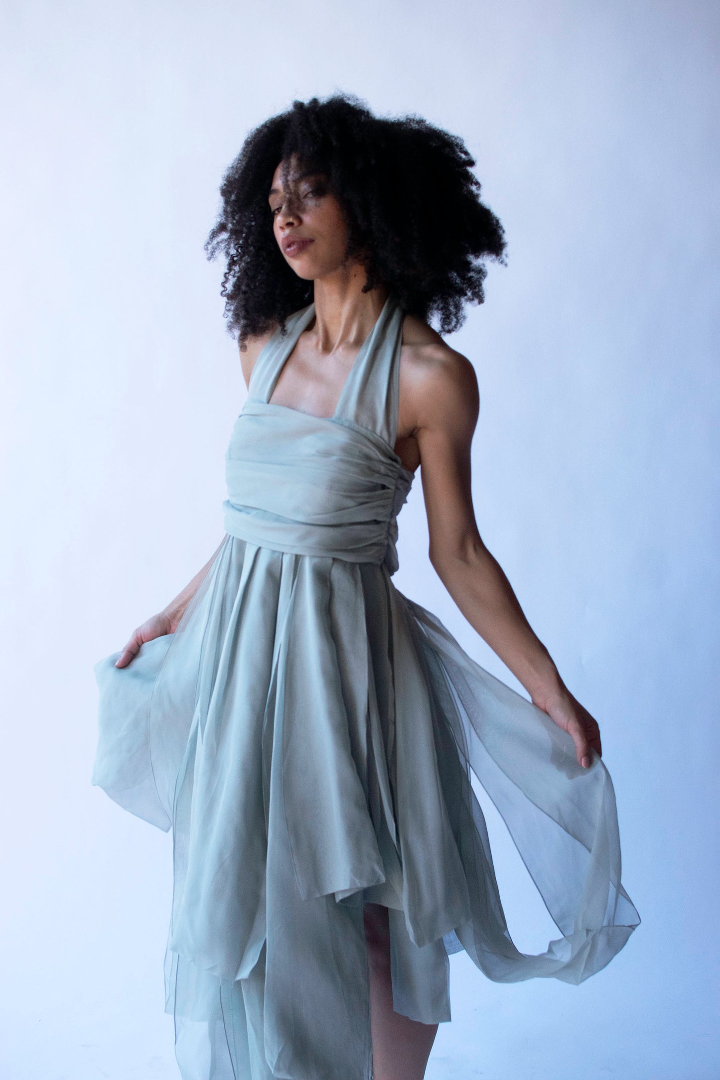 Gray Organza Dress | Callaghan by Romeo Gigli SS 1992