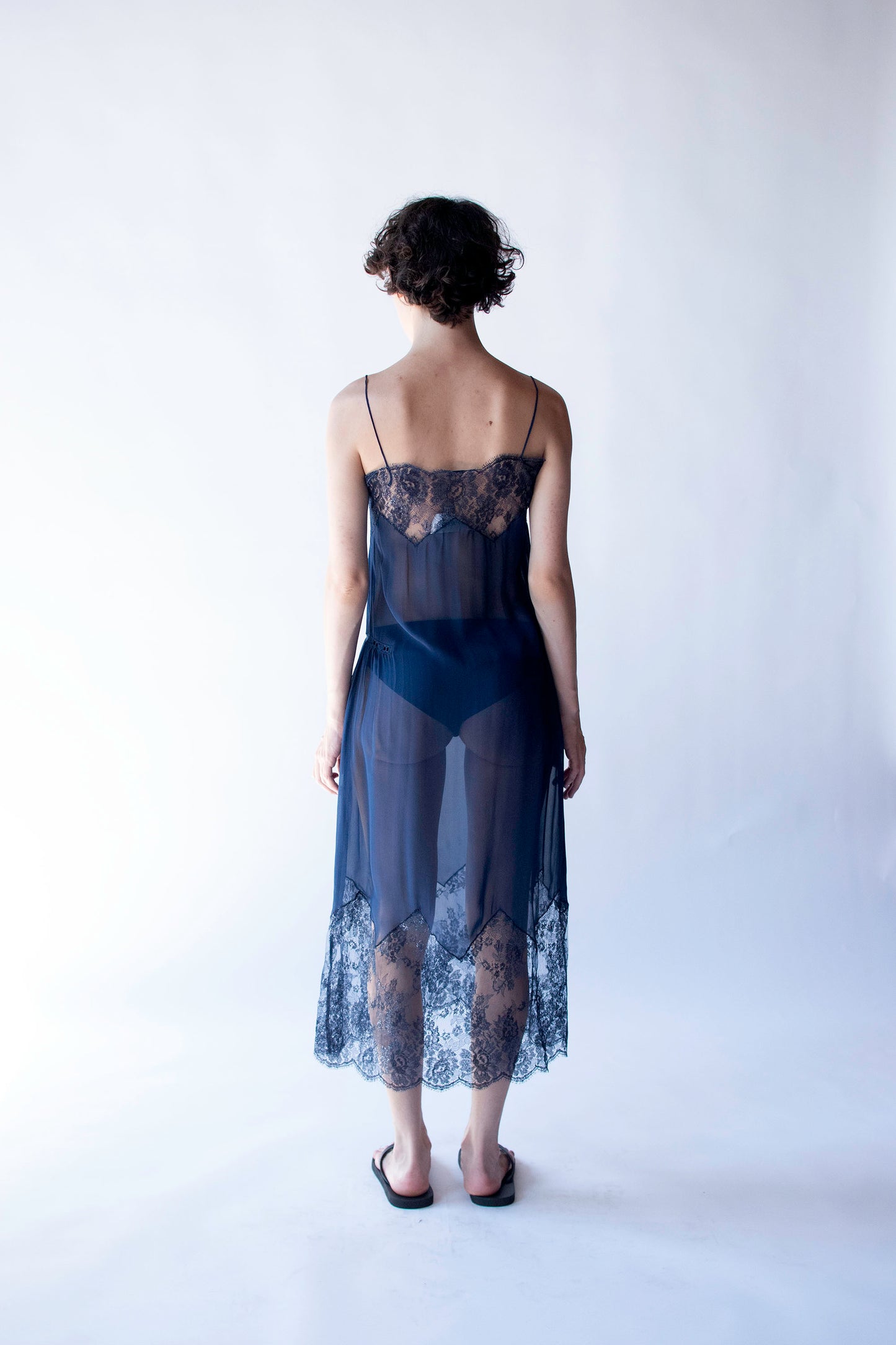 Navy Slip Dress | Anna Molinari