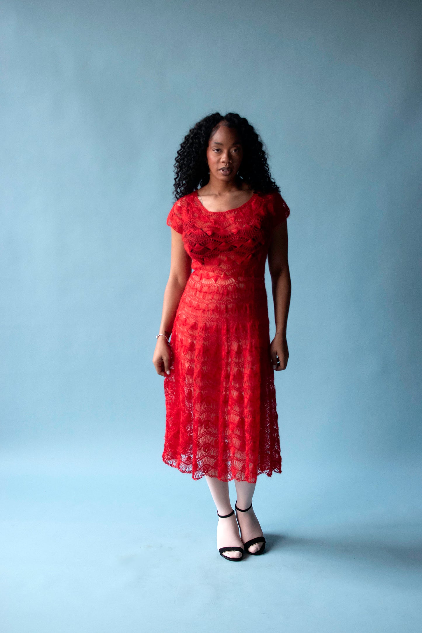 1950s Red Knit Dress