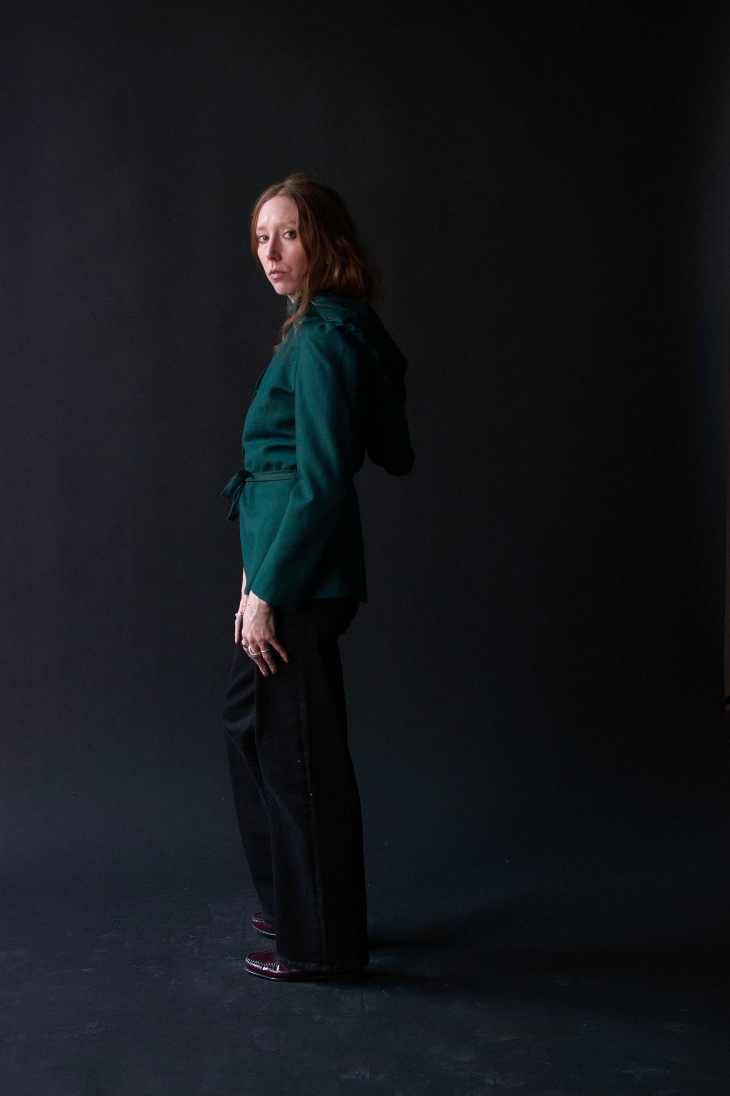 Hooded Green Jacket | Thea Porter