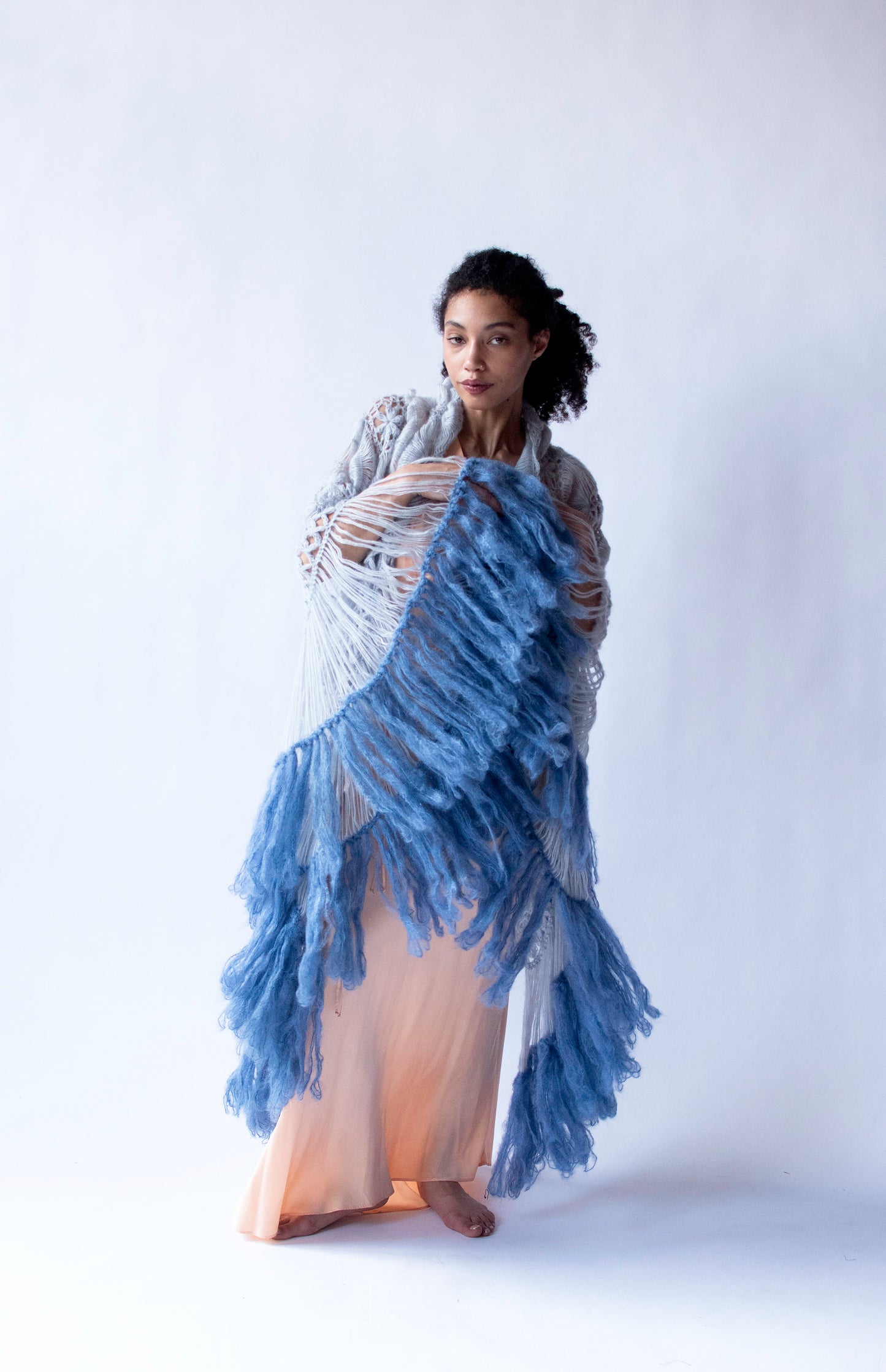 Pale Blue Shawl | Jacque d' Aubres