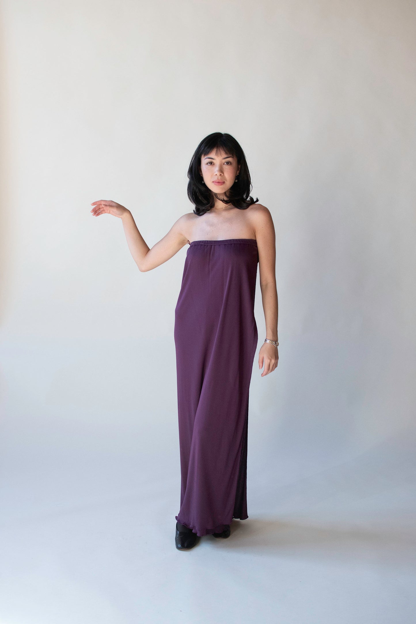 Plum Jersey Column Gown | Gianni Versace for Callaghan Female Hysteria Vintage Plum Jersey Column Gown | Gianni Versace for Callaghan Female Hysteria Vintage