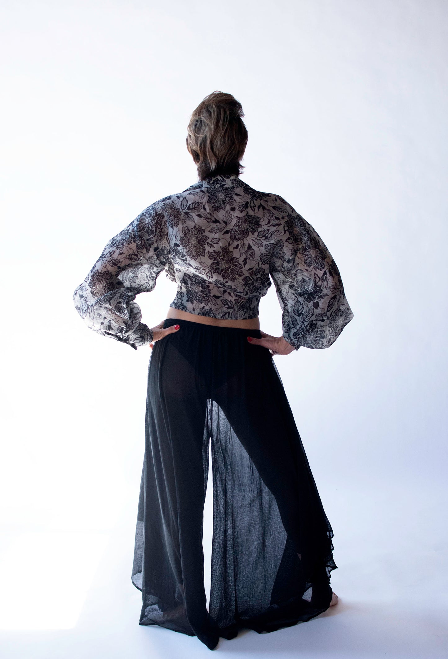 Black Mesh Pants | Giorgio di Sant Angelo