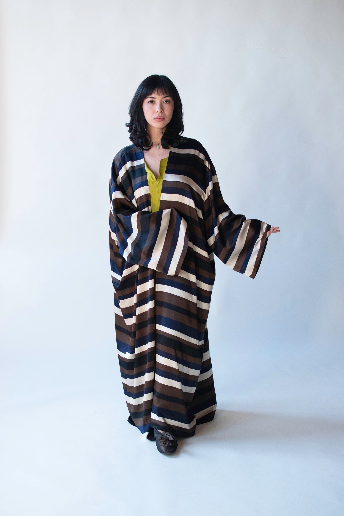 Striped Silk Duster | Isaac Mizrahi