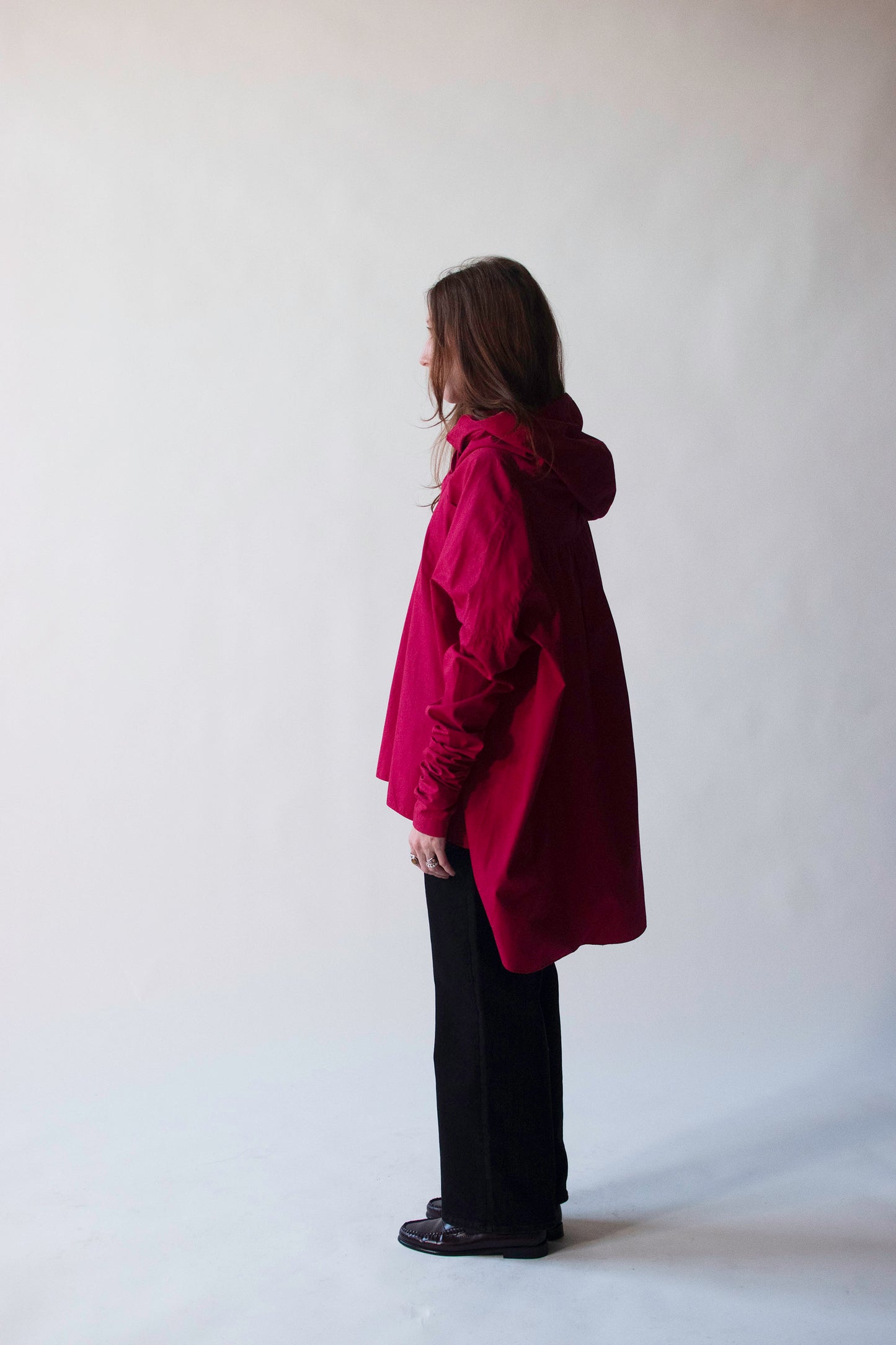 Raspberry Hooded Tunic | Romeo Gigli 1991