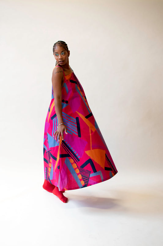 Abstract Print Dress | Marimekko 1980s