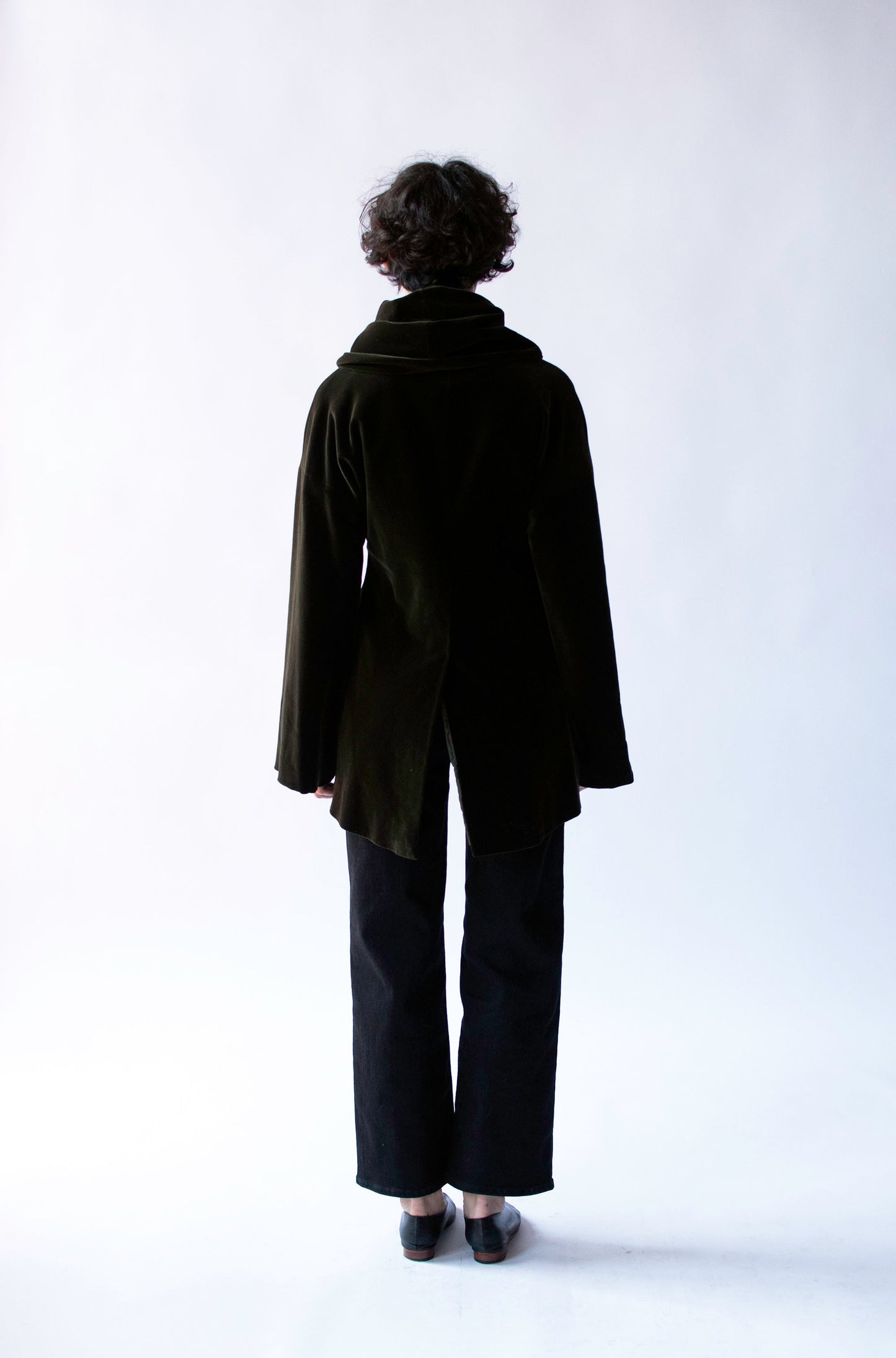 Olive Velvet jacket. Romeo Gigli FW 1989