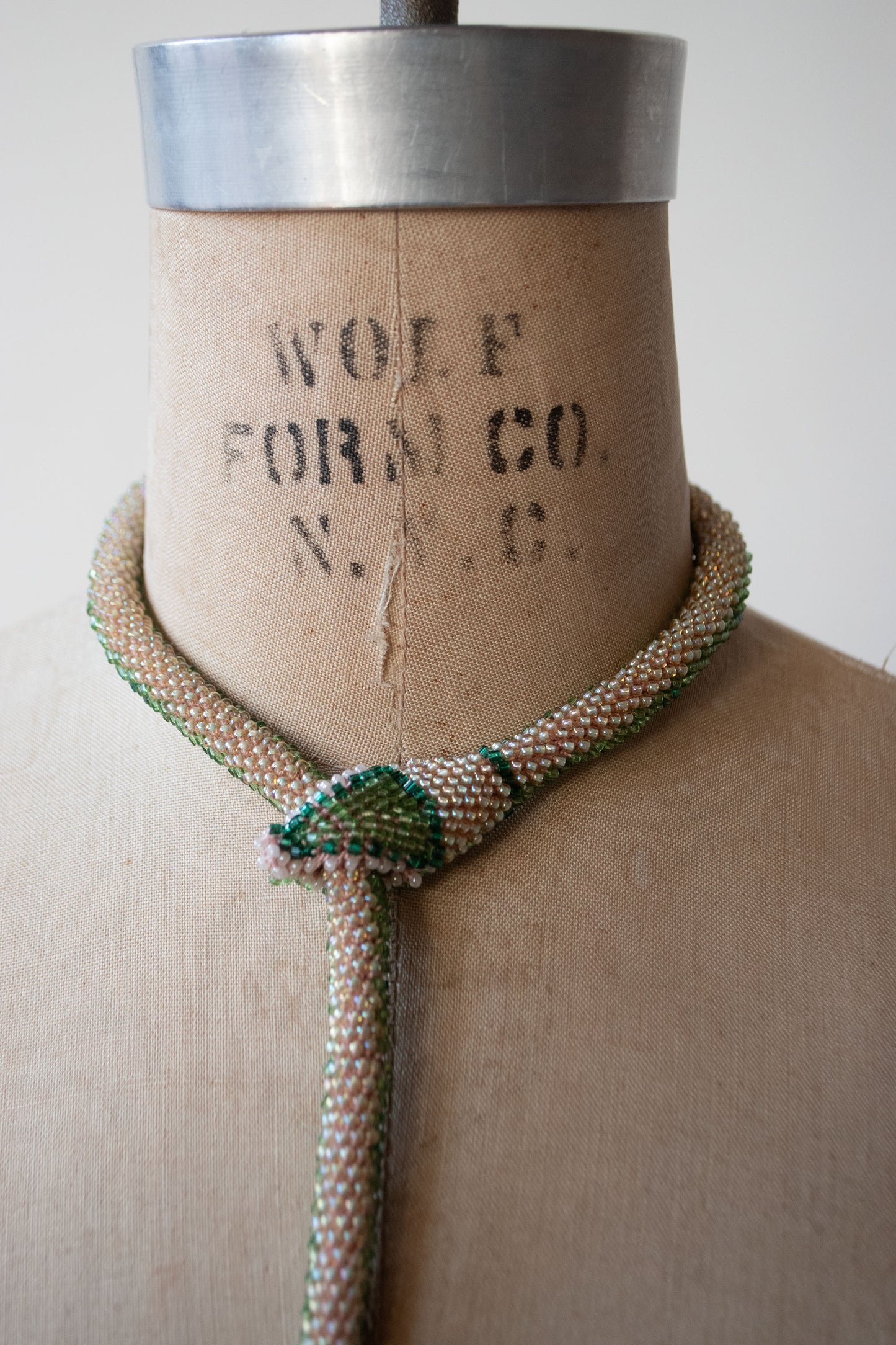 Bead Crochet Snake | Green