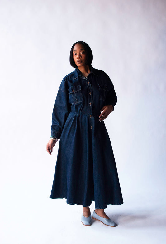 Indigo Dress| Norma Kamali