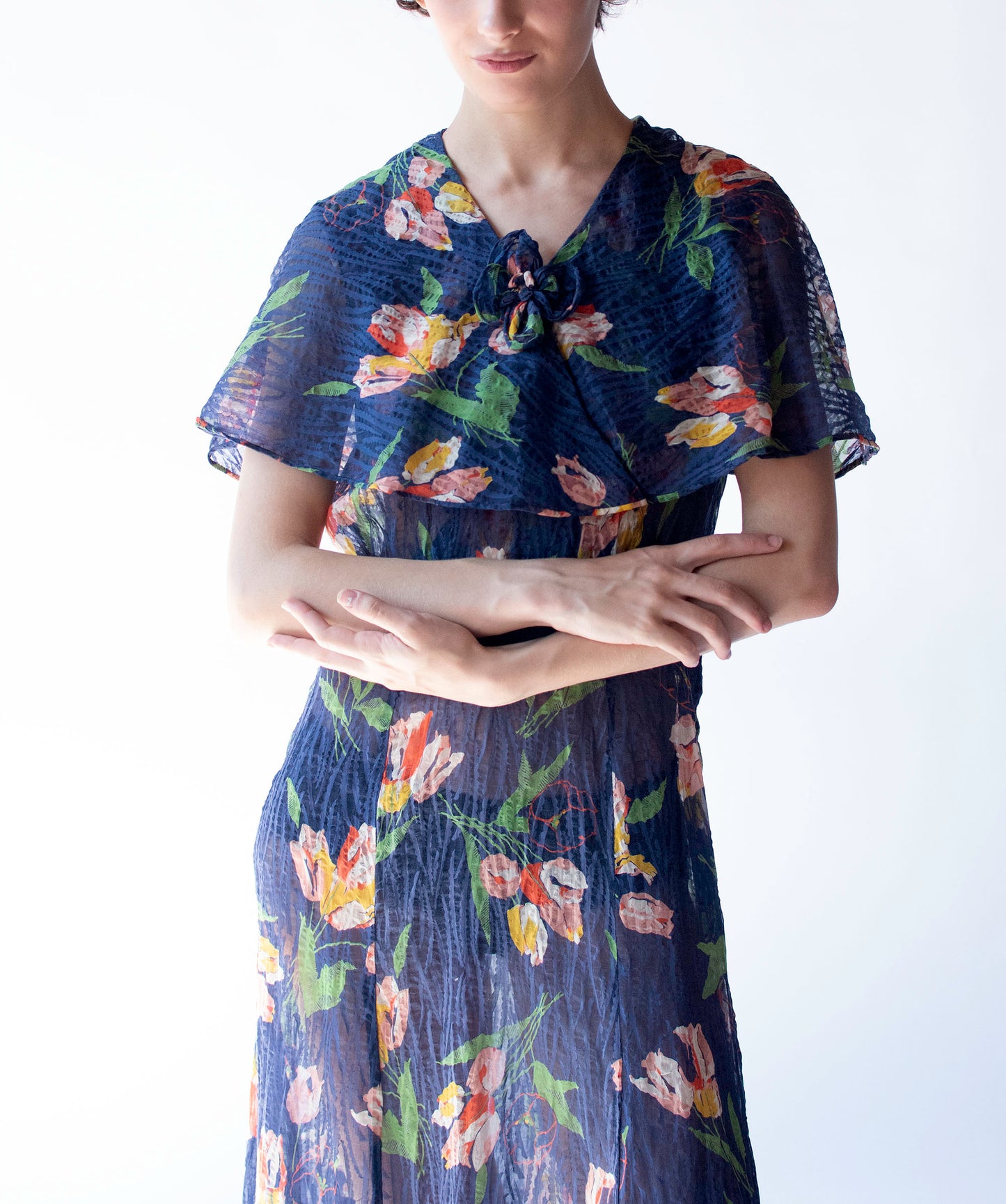 1930s Floral Print Dress