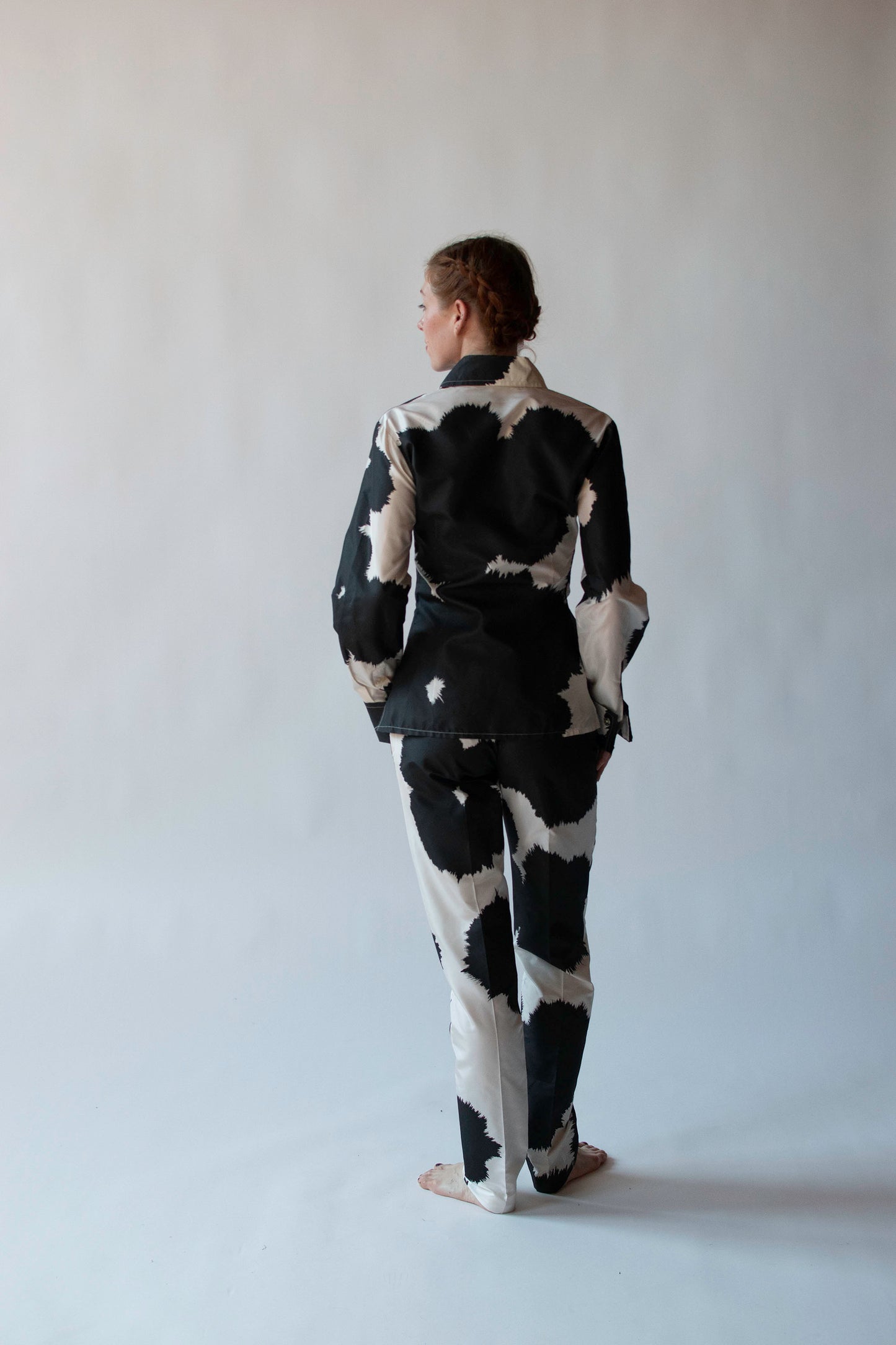 Silk Cow Print Pants Set | Gianfranco Ferré