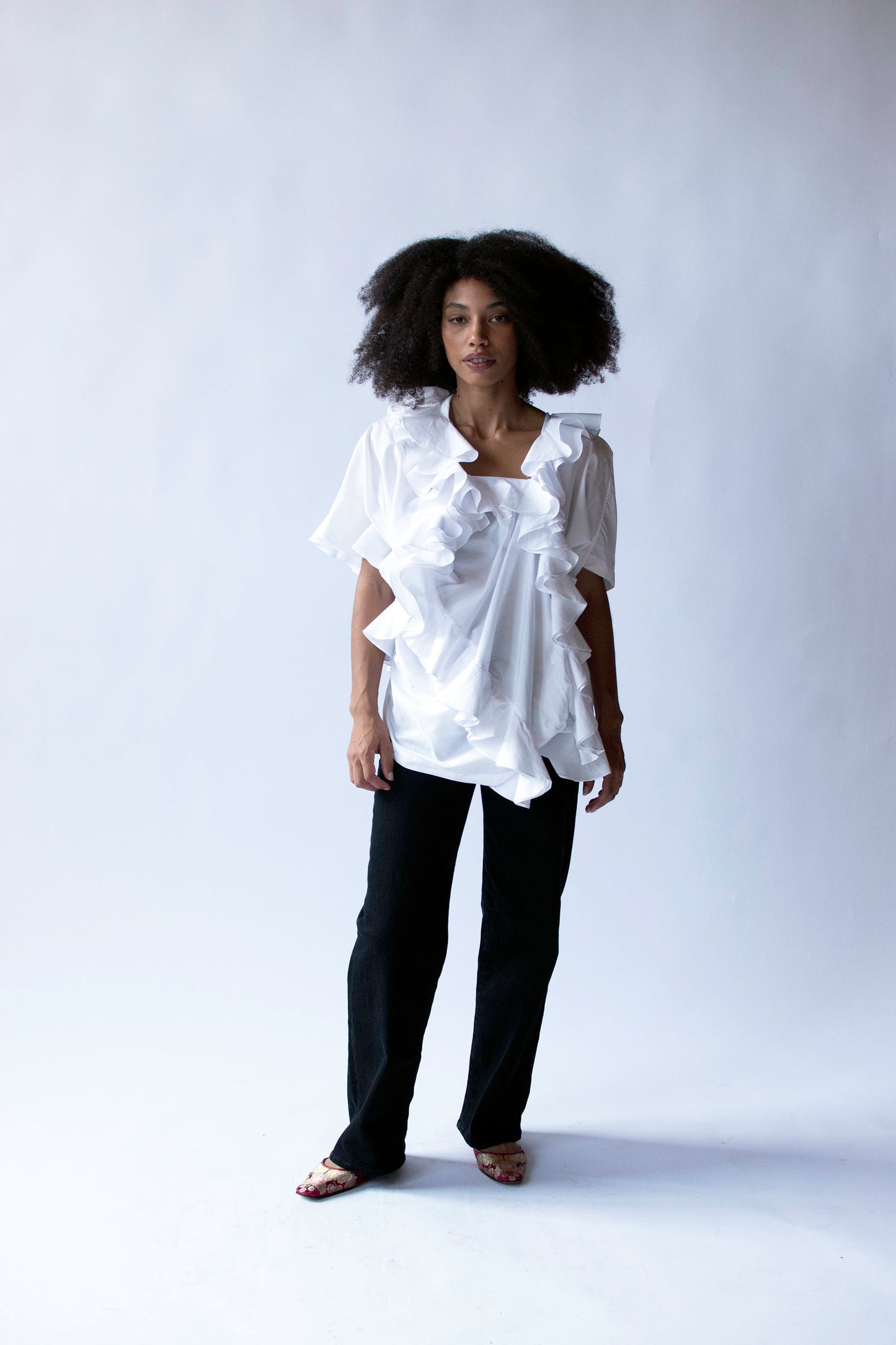 Ruffled White top | Junya Watanabe Comme des Garcons SS 2007