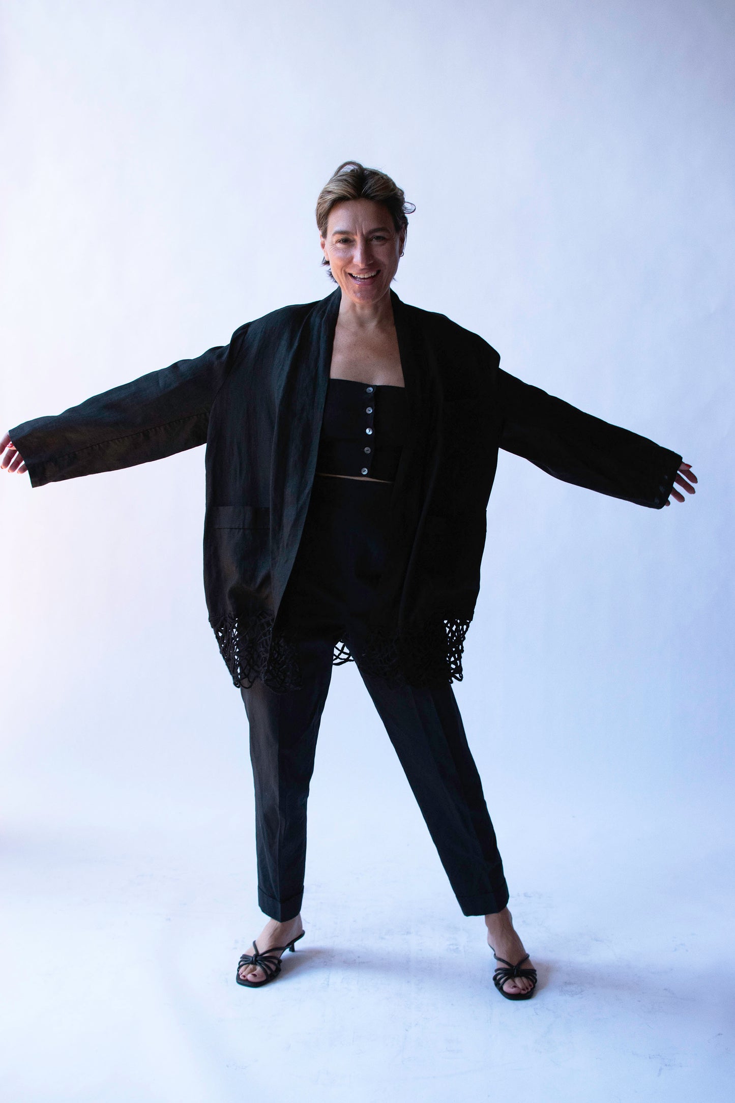 Black Linen Jacket | Romeo Gigli 1994