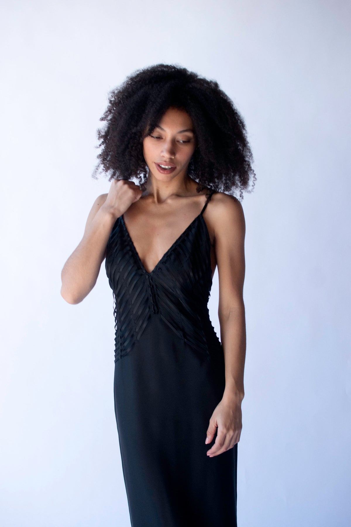 Black Silk Dress w/ Ribbons | Gucci