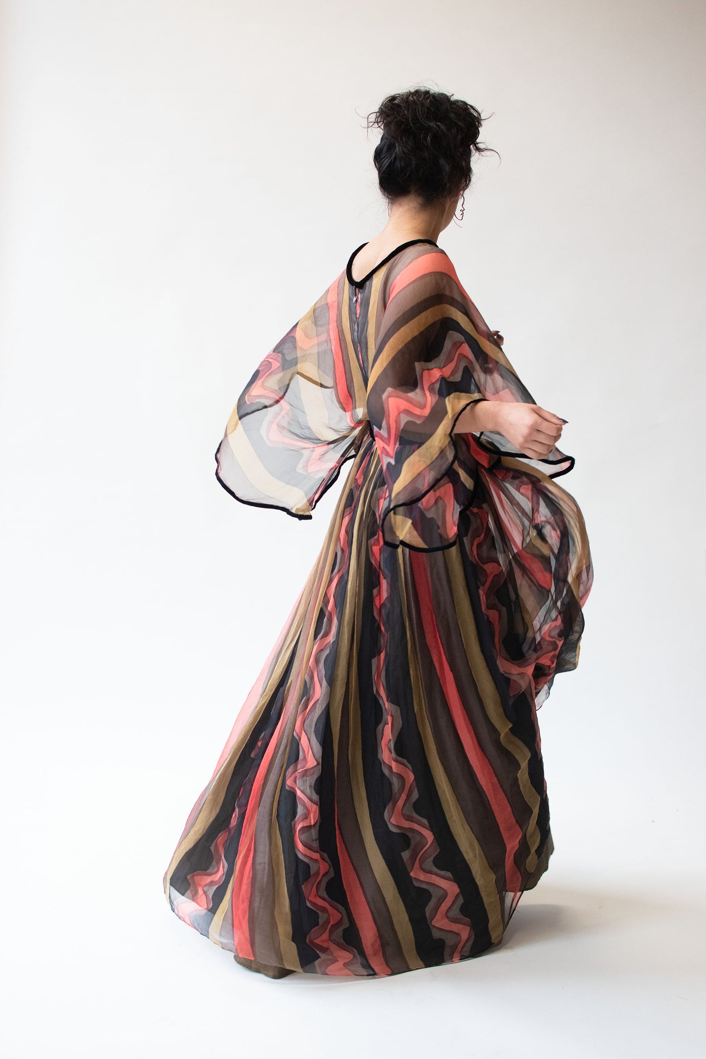 1970s Hand Painted Chiffon Gown | Doree Leventhal