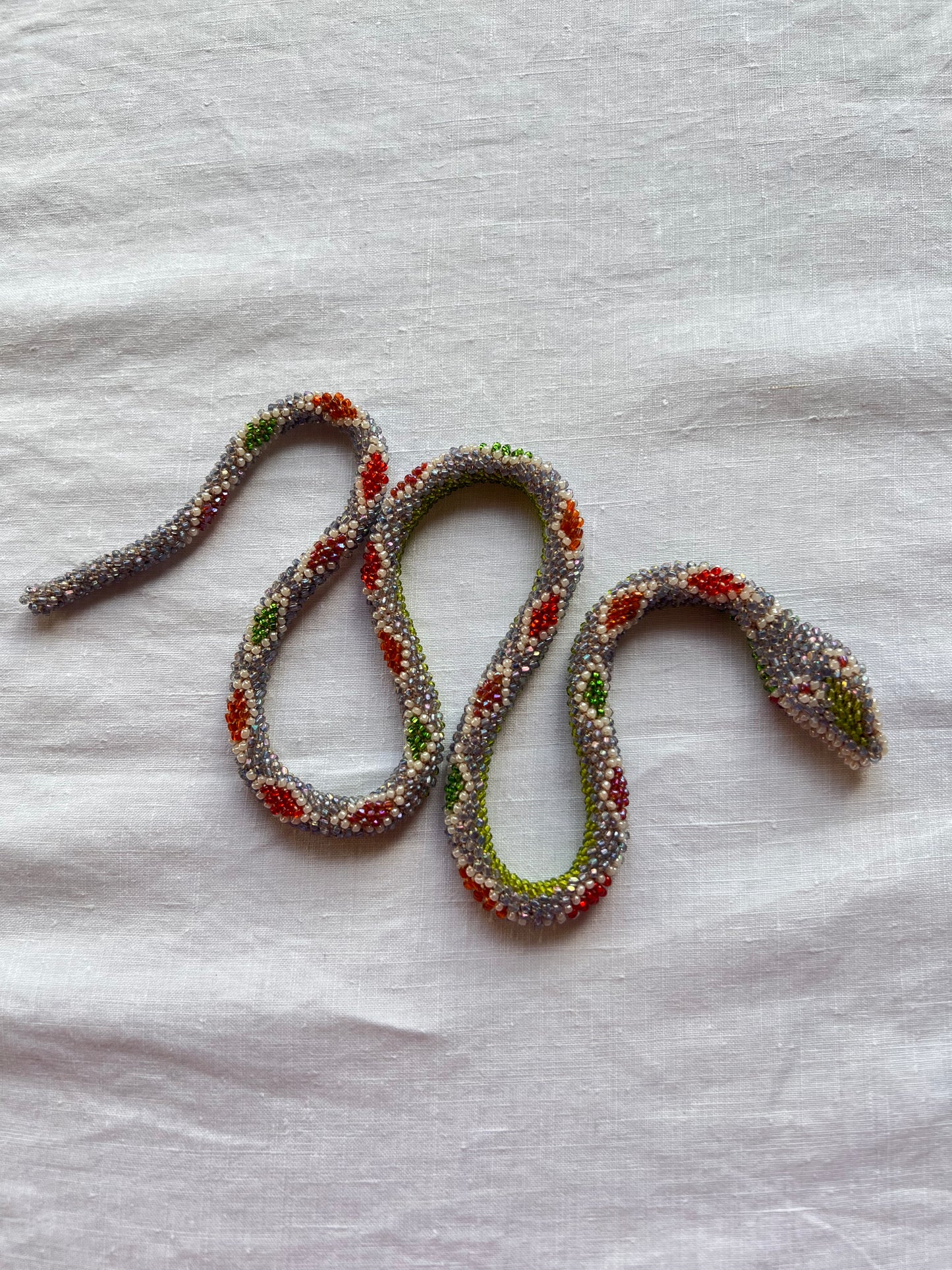 Bead Crochet Snake | Blue Diamond