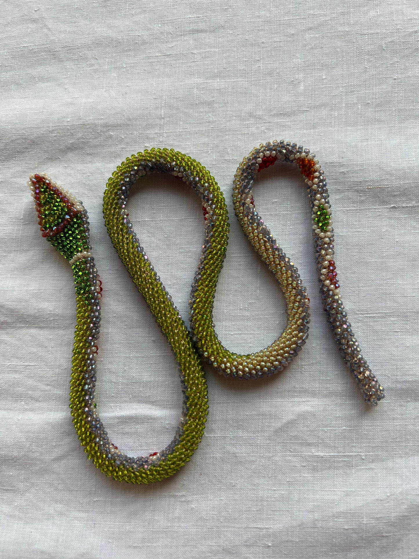 Bead Crochet Snake | Blue Diamond