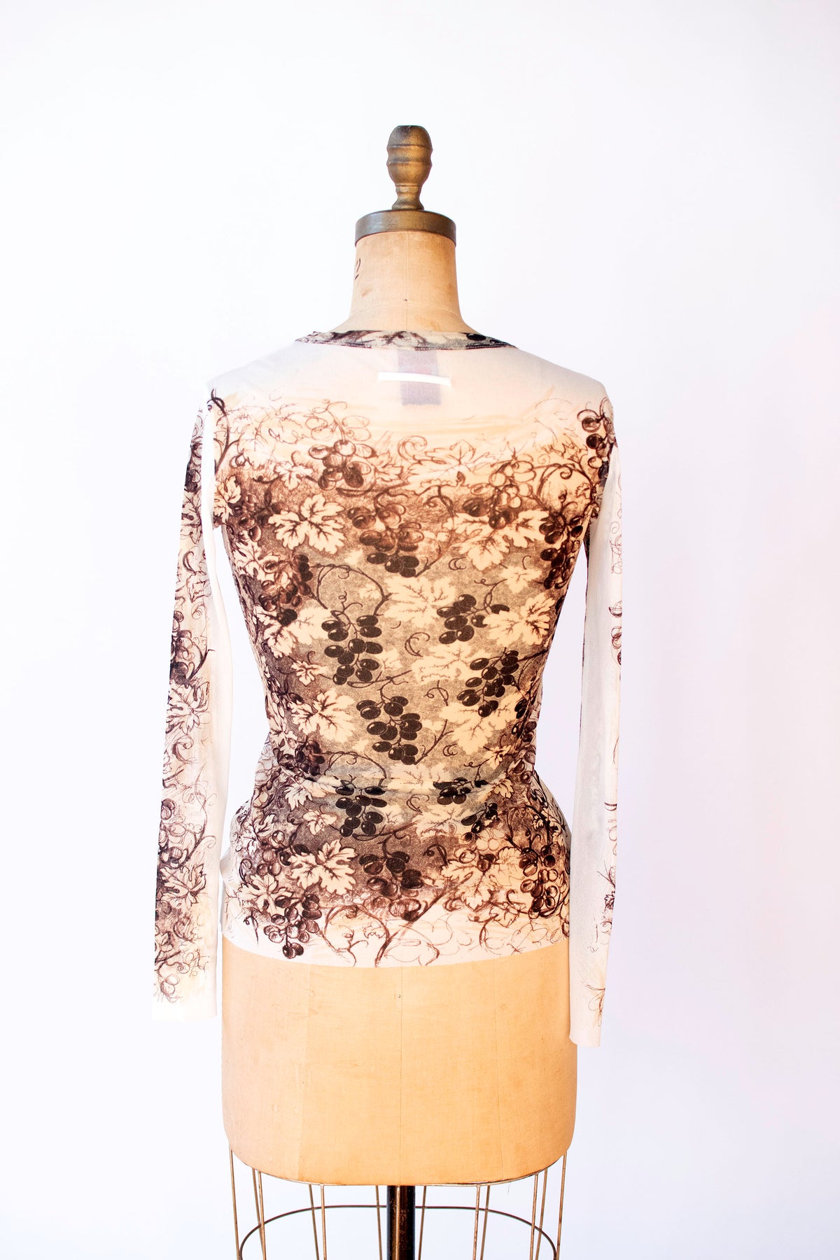 Grape Print Mesh Top | Jean Paul Gaultier Classique