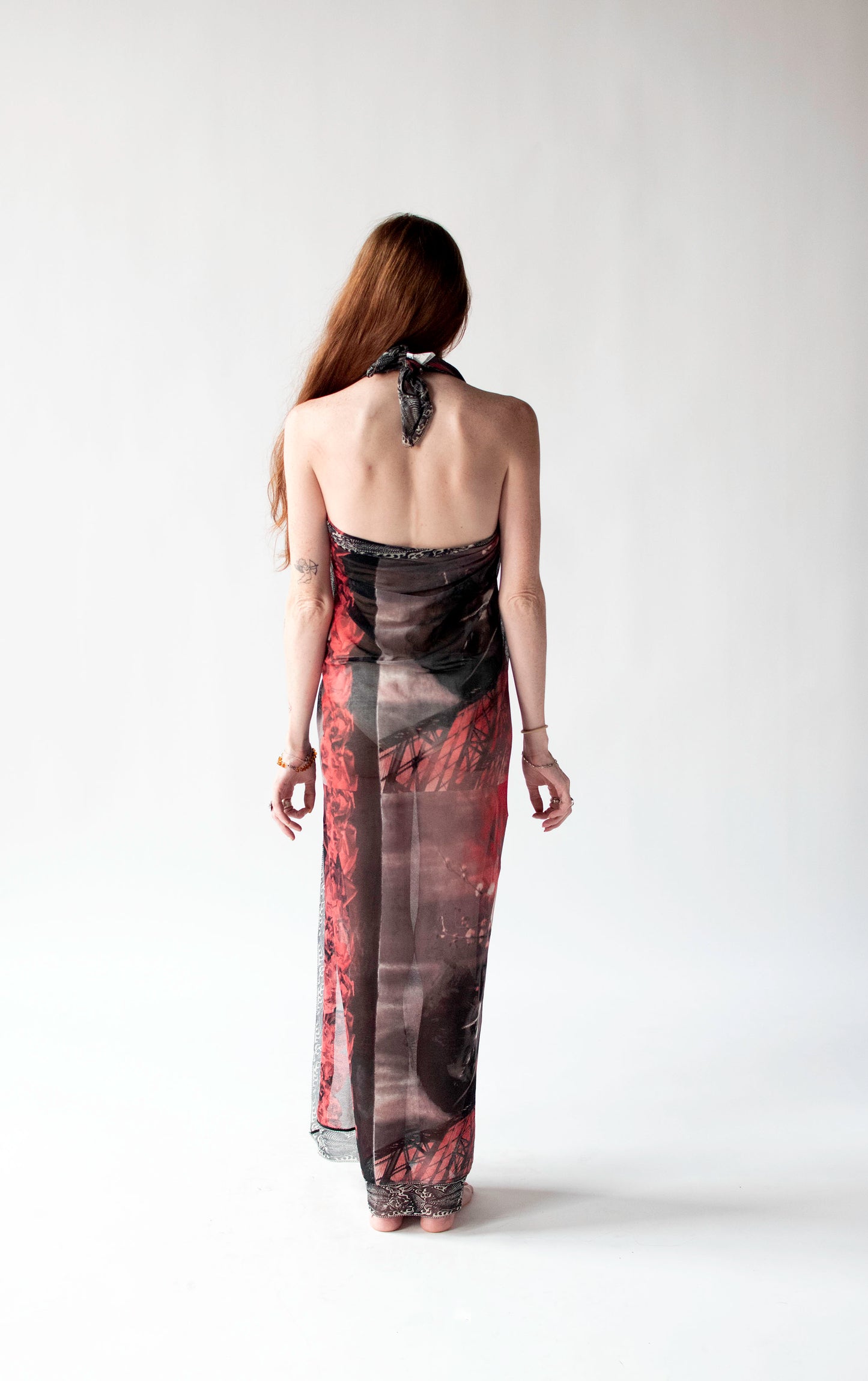 Rose Print Pareo Scarf | Jean Paul Gaultier