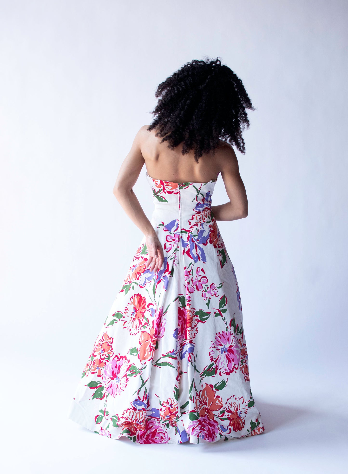 1980s Floral Print Gown | Scaasi boutique