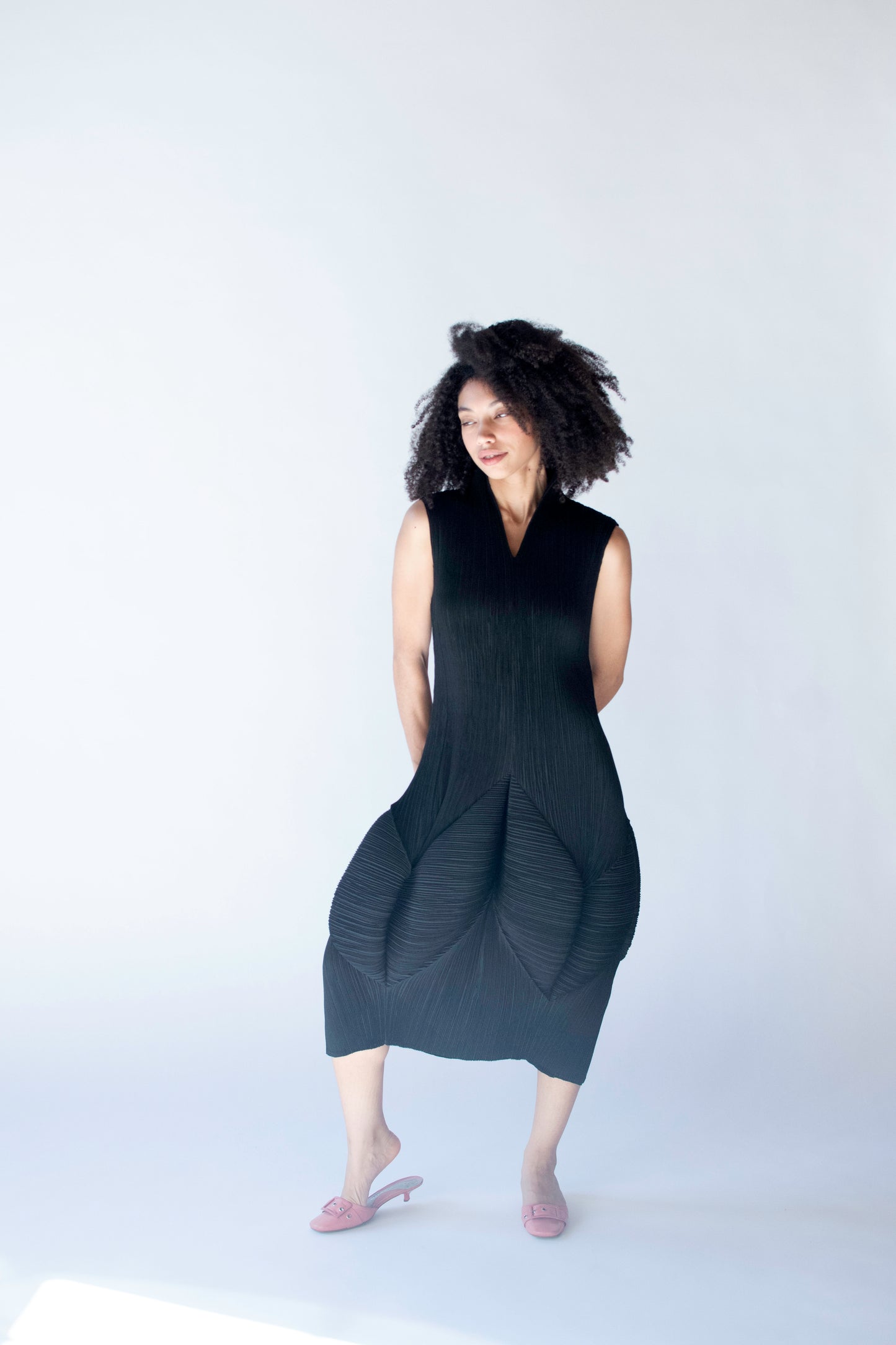 Black Plisse Dress