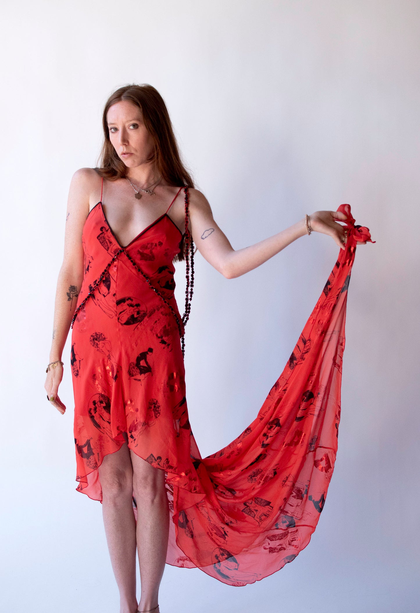 Flapper Print Chiffon Dress | Voyage Invest in the Original FW 2003