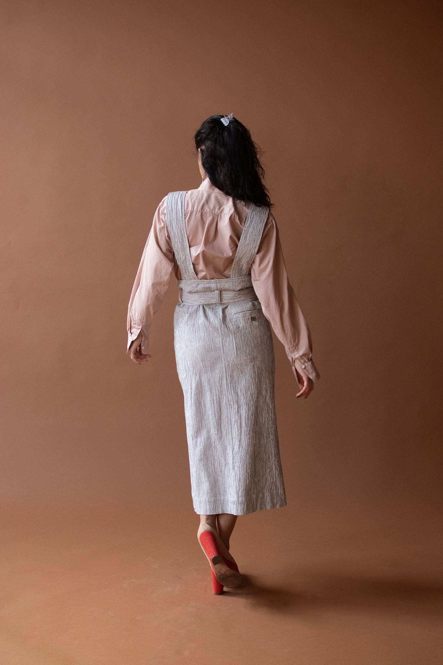 Striped Suspender Skirt | Plantation Issey Miyake