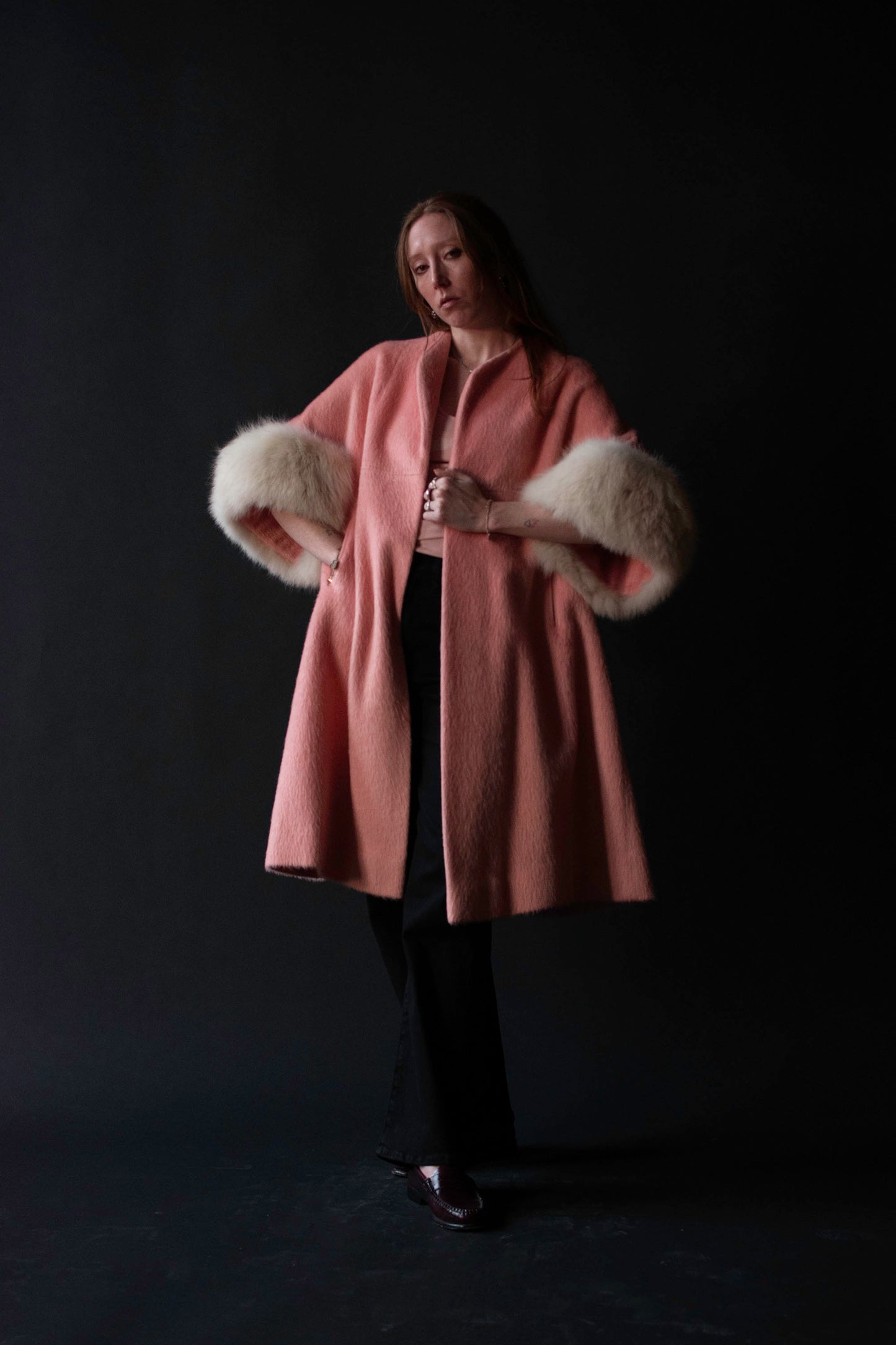 1960s Bubblegum Pink Mohair Coat